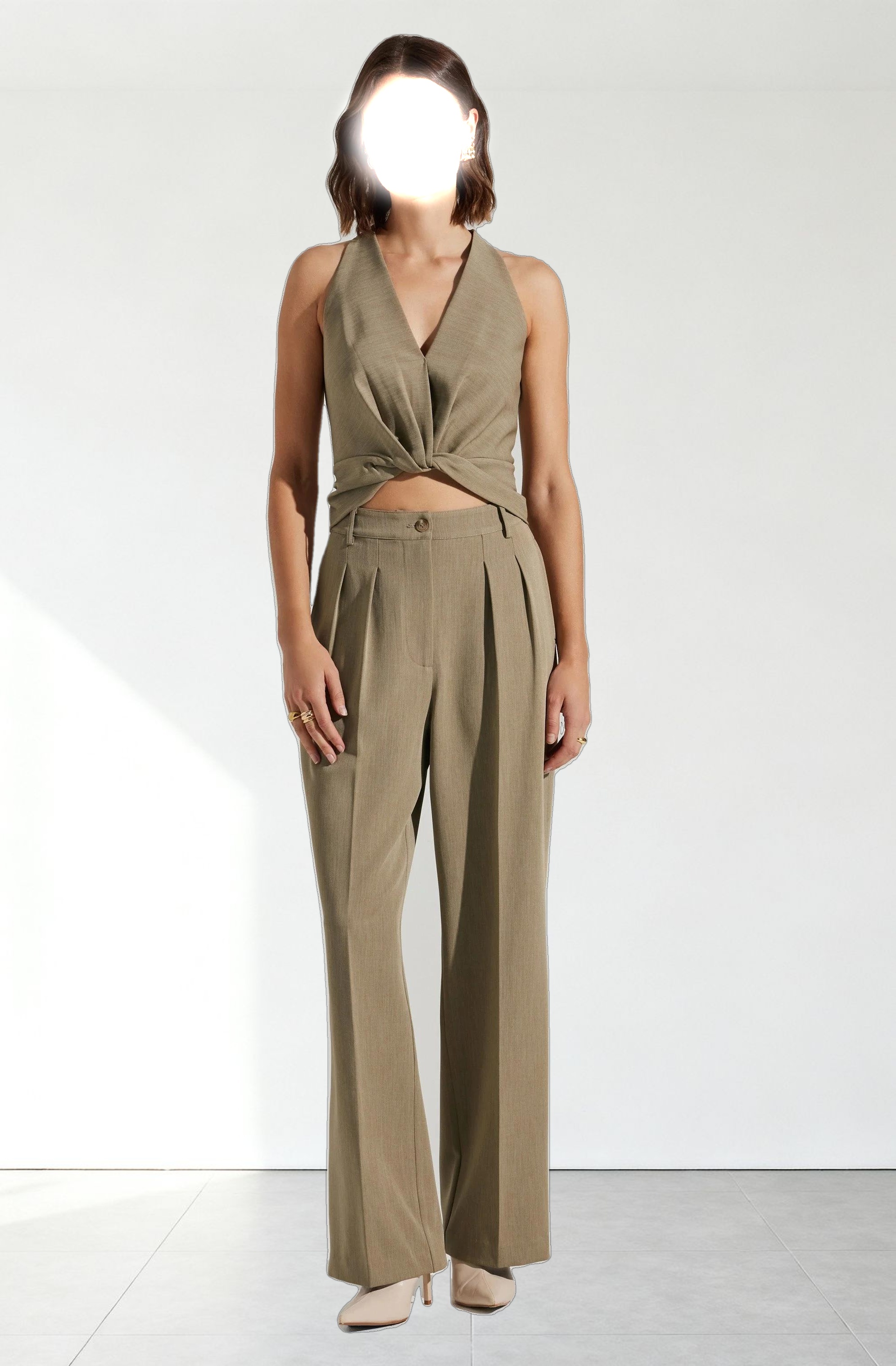 Faria High Waisted Trouser Pants