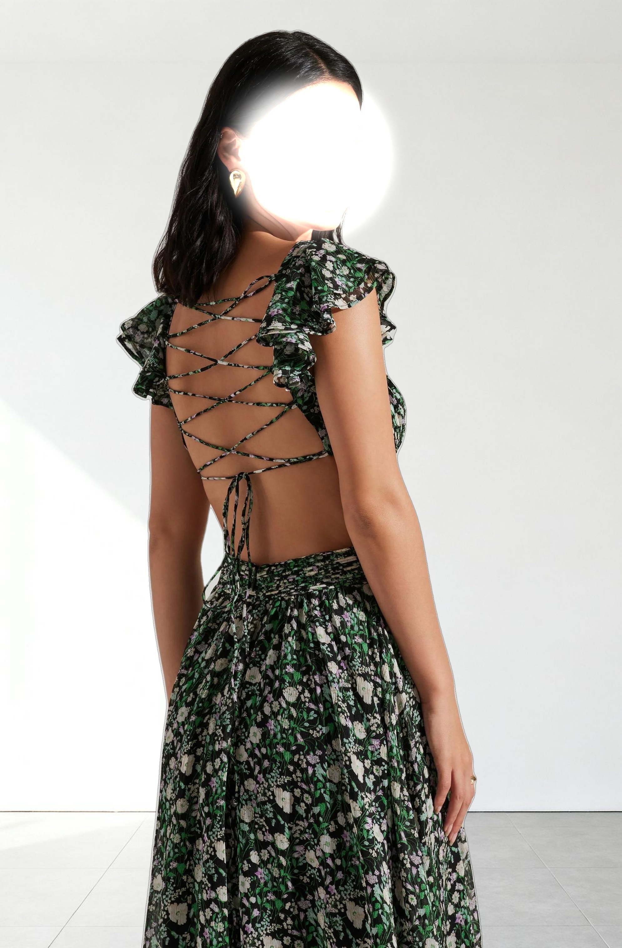 Primrose Floral Strappy Back Maxi Dress