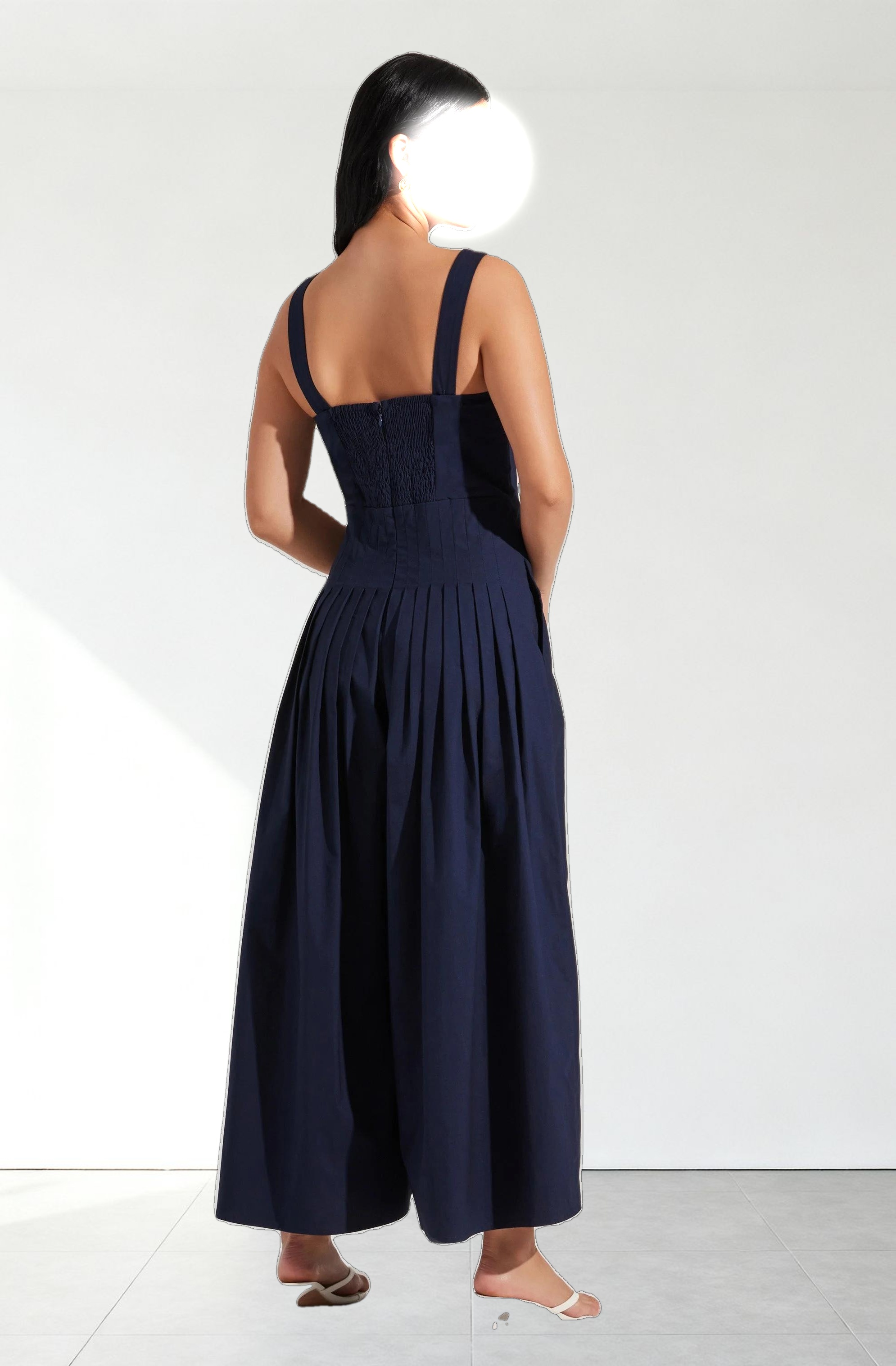 Aeryn Pleated Wide Leg Jumpsuit