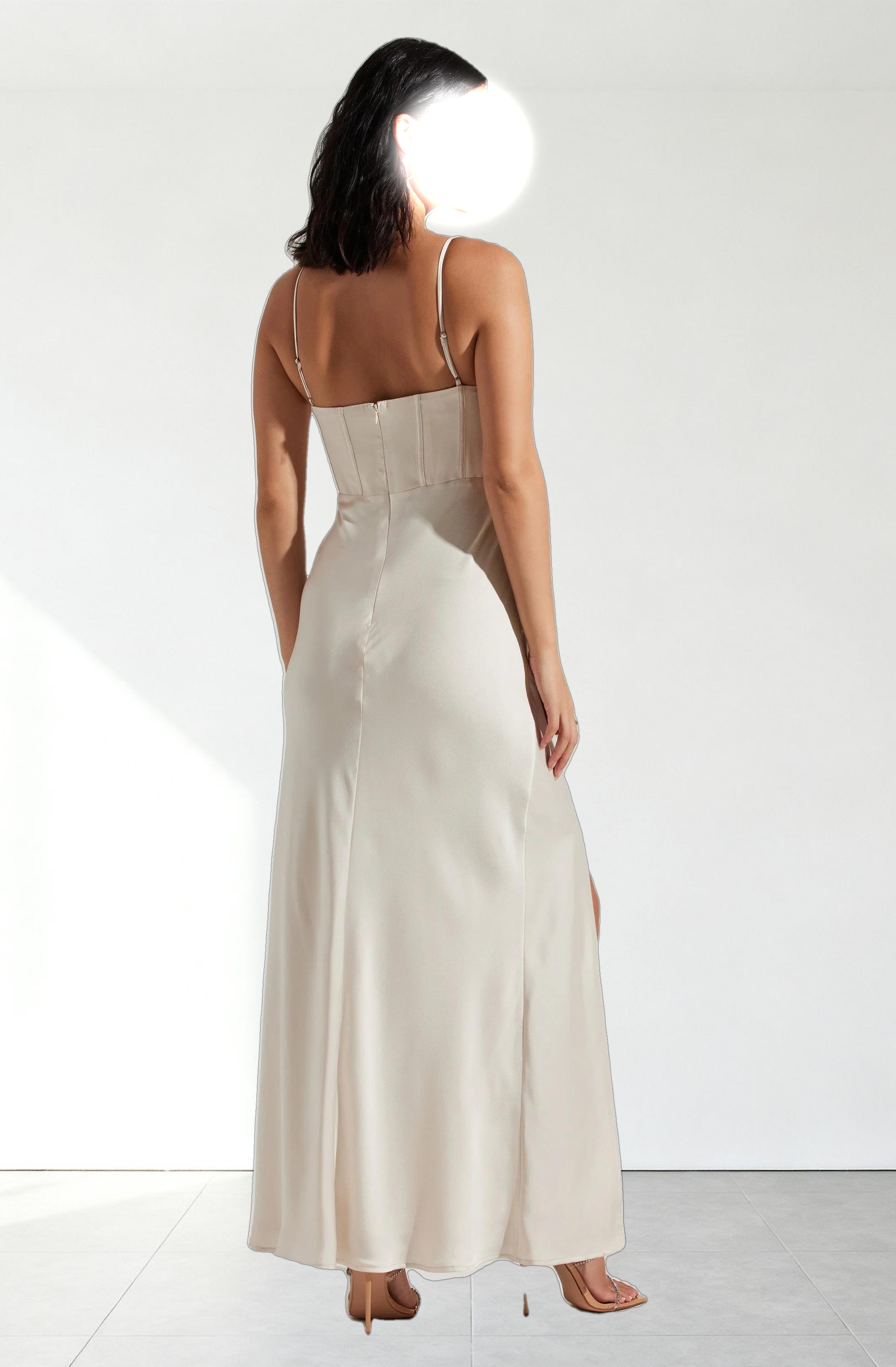 Cannes Satin Bustier Maxi Dress