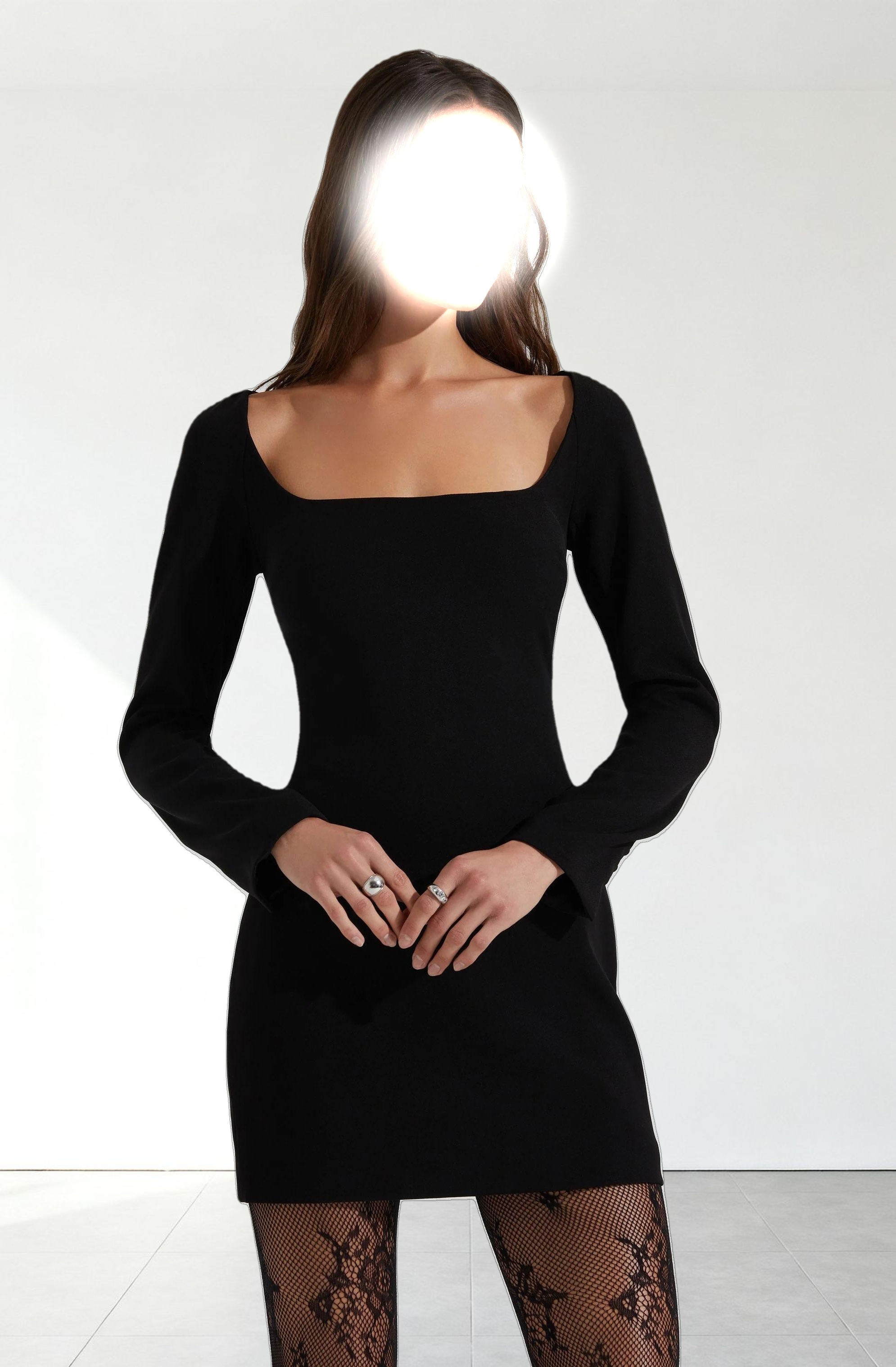 Calanthe Square Neck Mini Dress