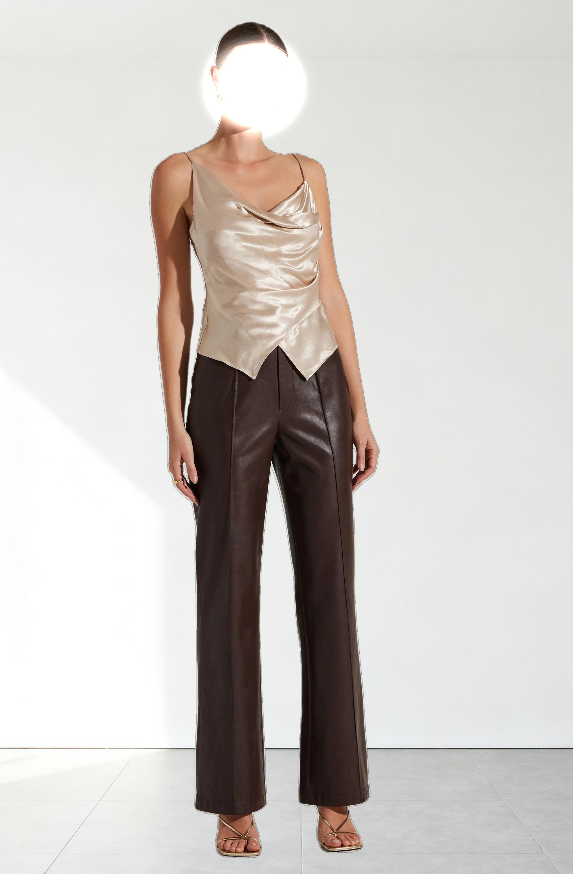 Alithea Draped Satin Top