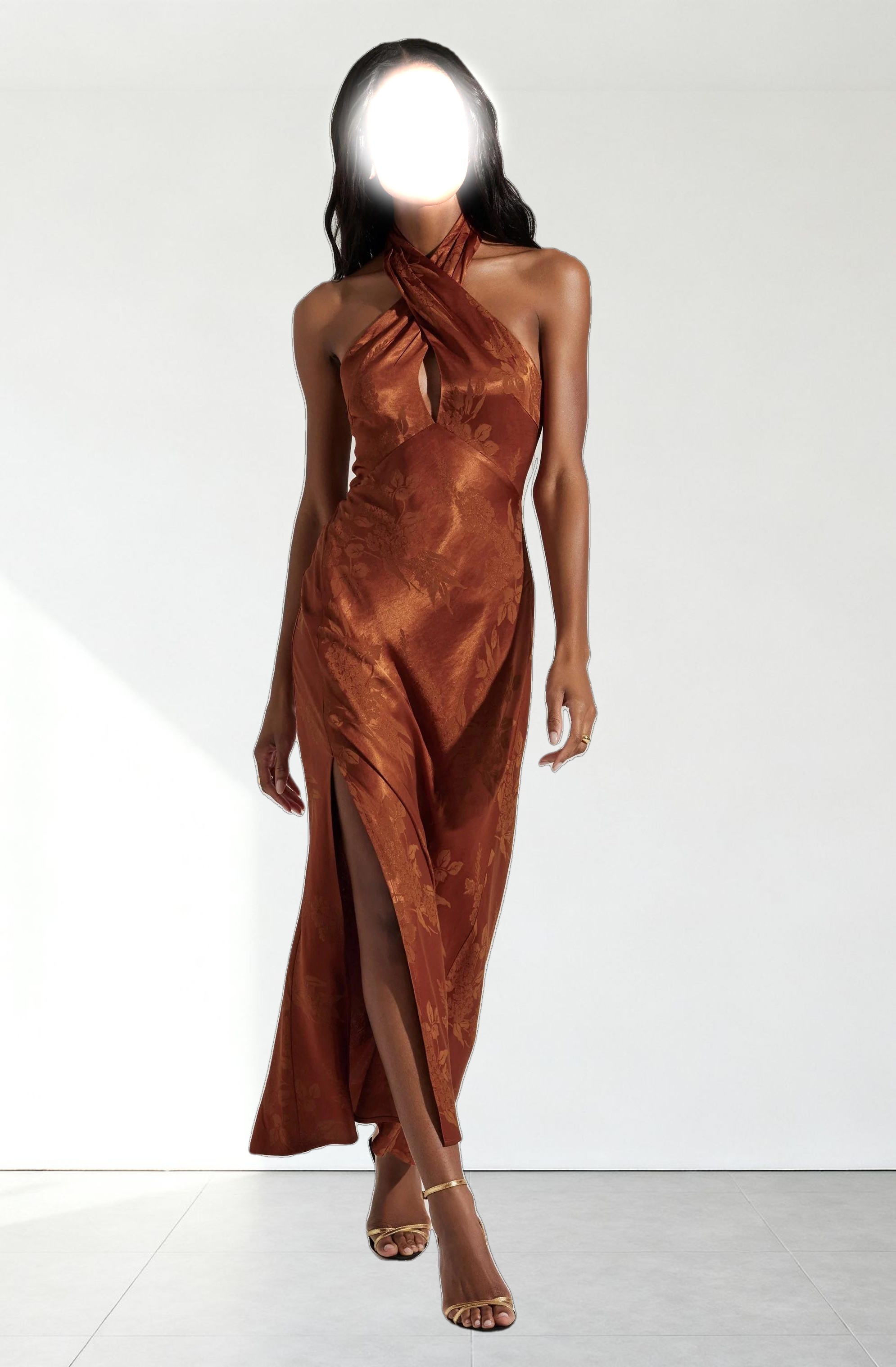 Marissa Halter Neck Midi Dress