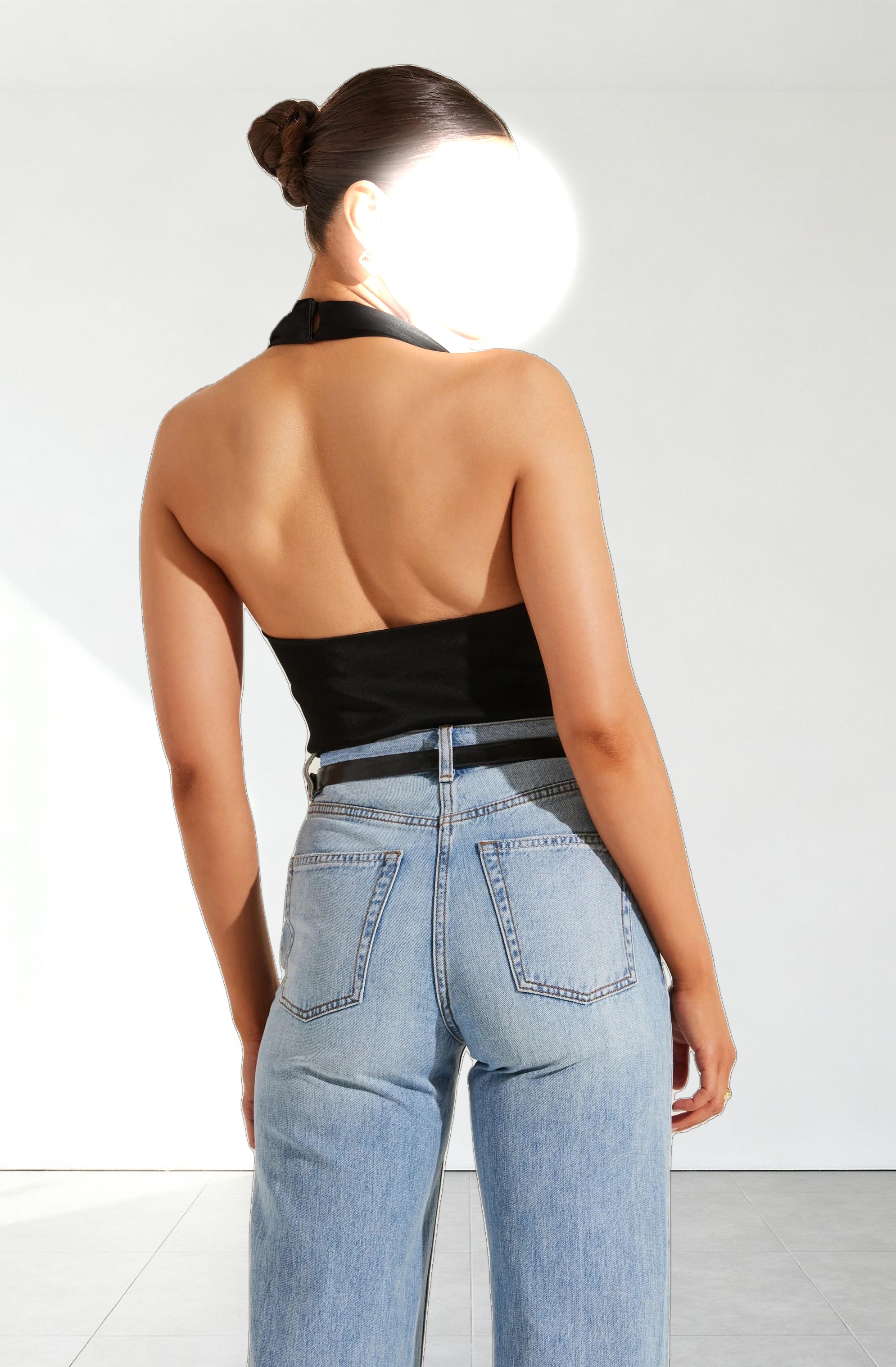 Draped Crossover Halter Top