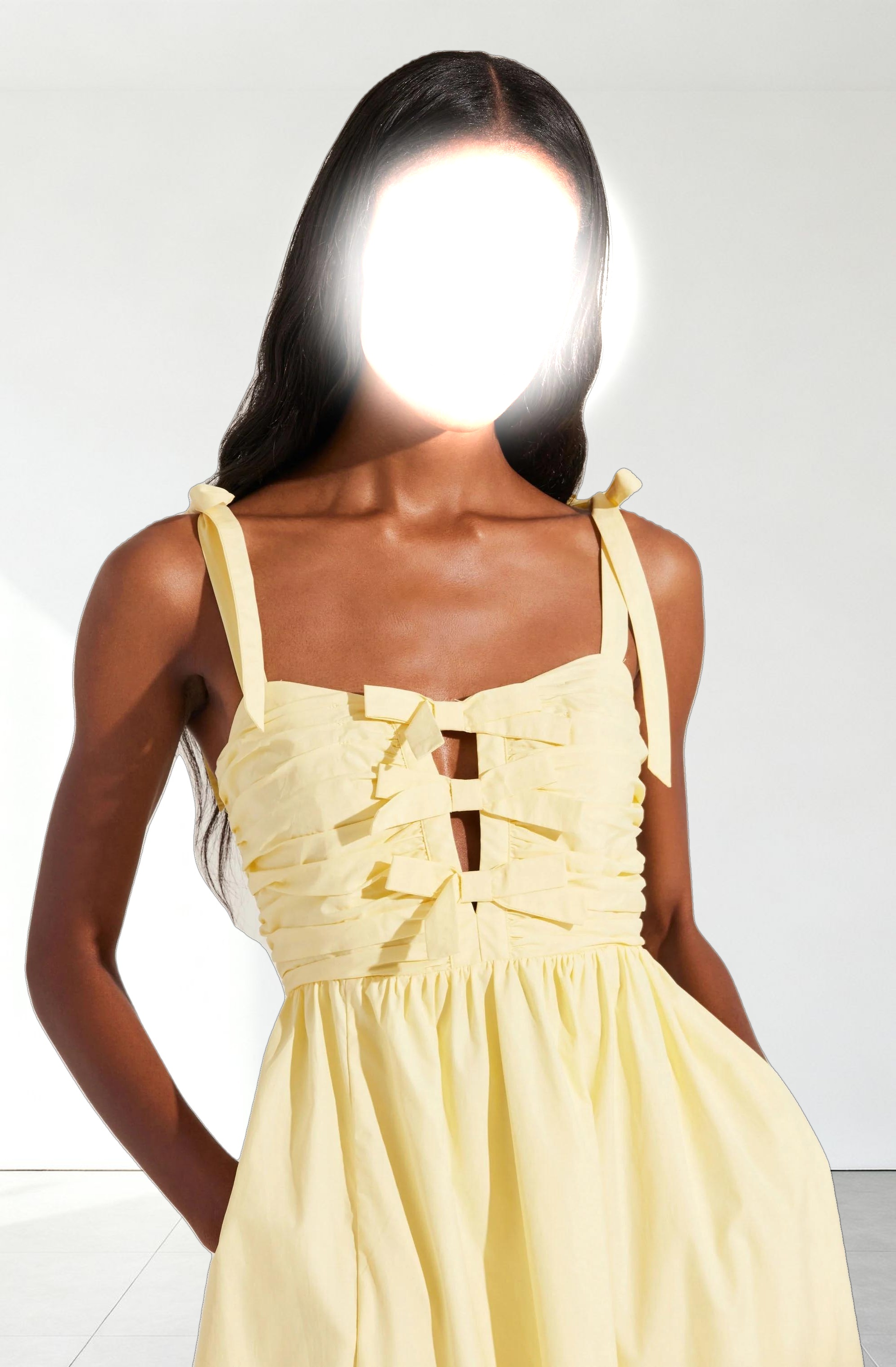 Helia Bow Front Midi Dress