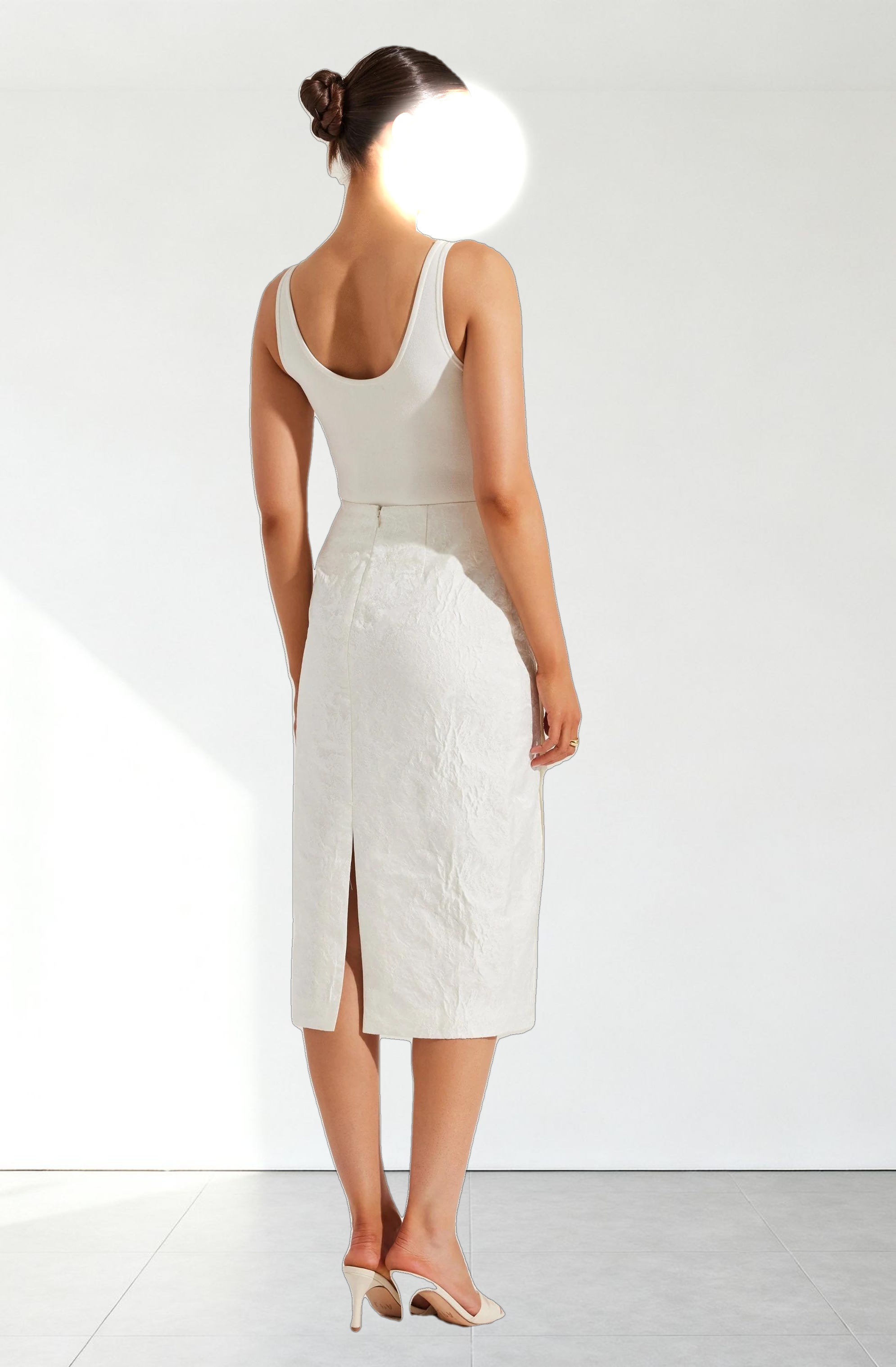 Jazmine Floral Jacquard Midi Skirt