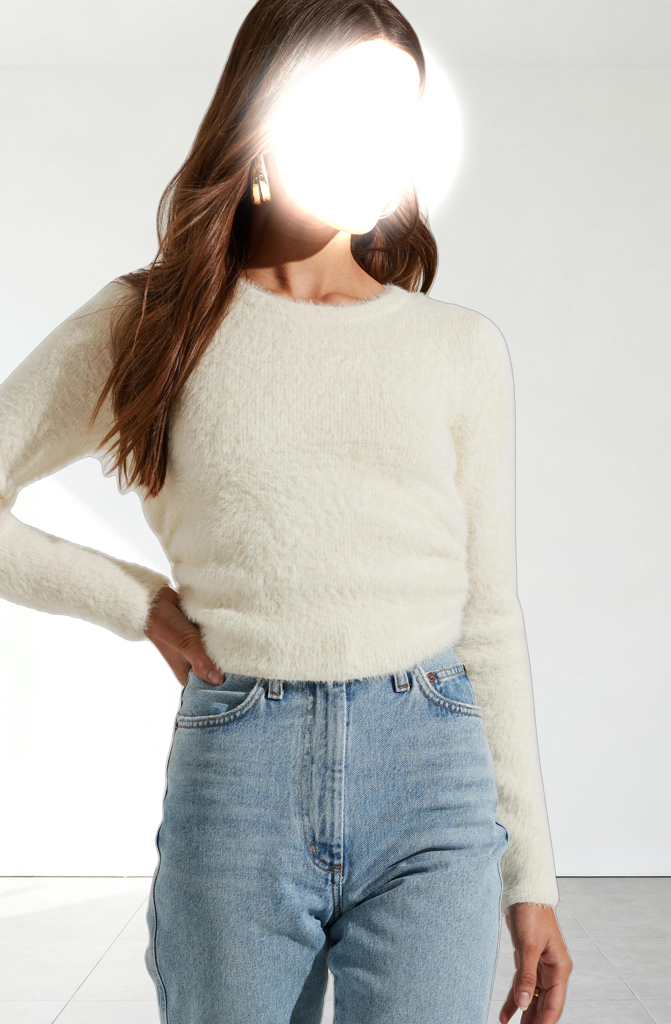 Back Cutout Tie Waist Sweater