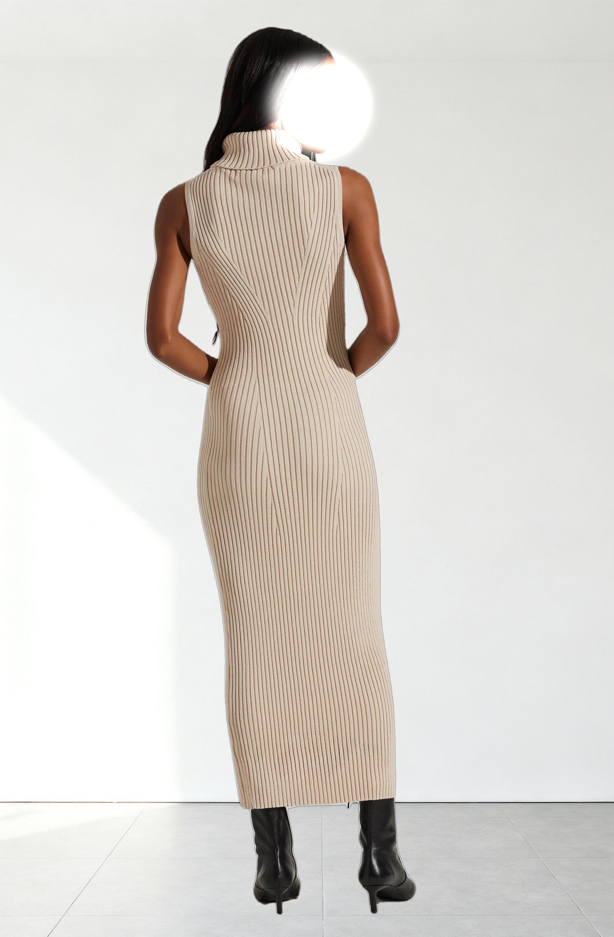 Channary Sleeveless Turtleneck Sweater Dress