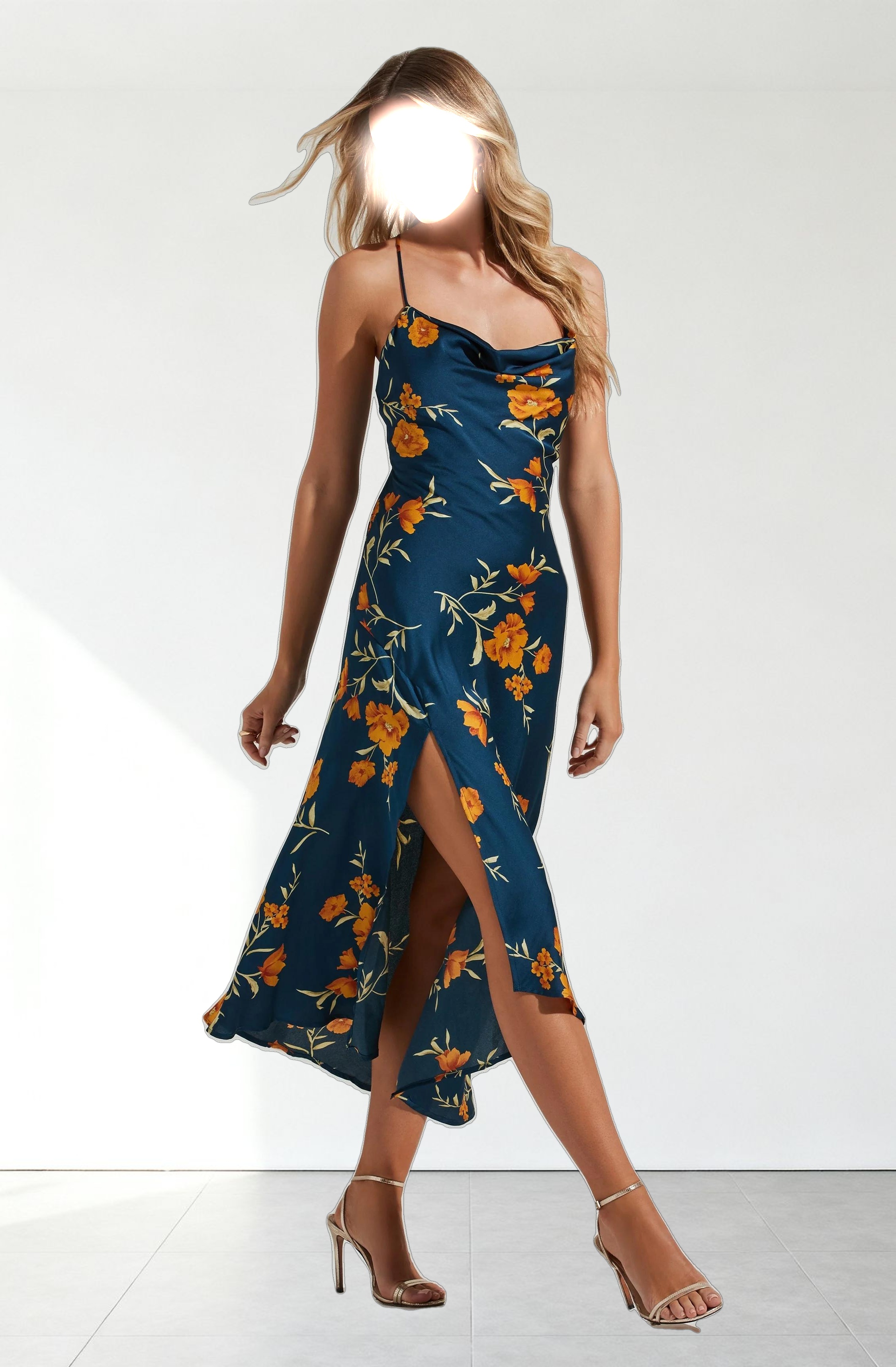 Gaia Floral Midi Dress