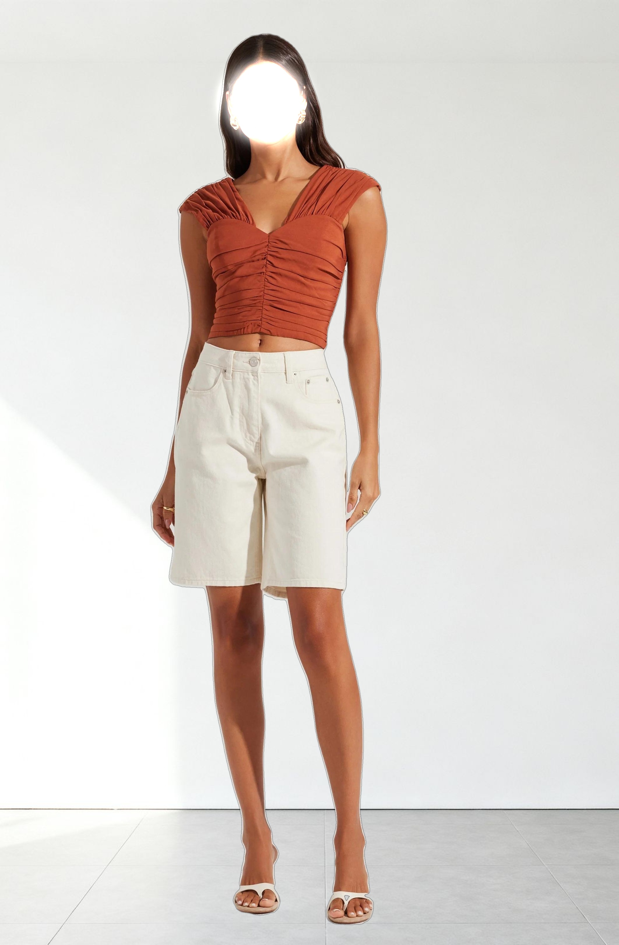 Samarra Ruched Crop Top