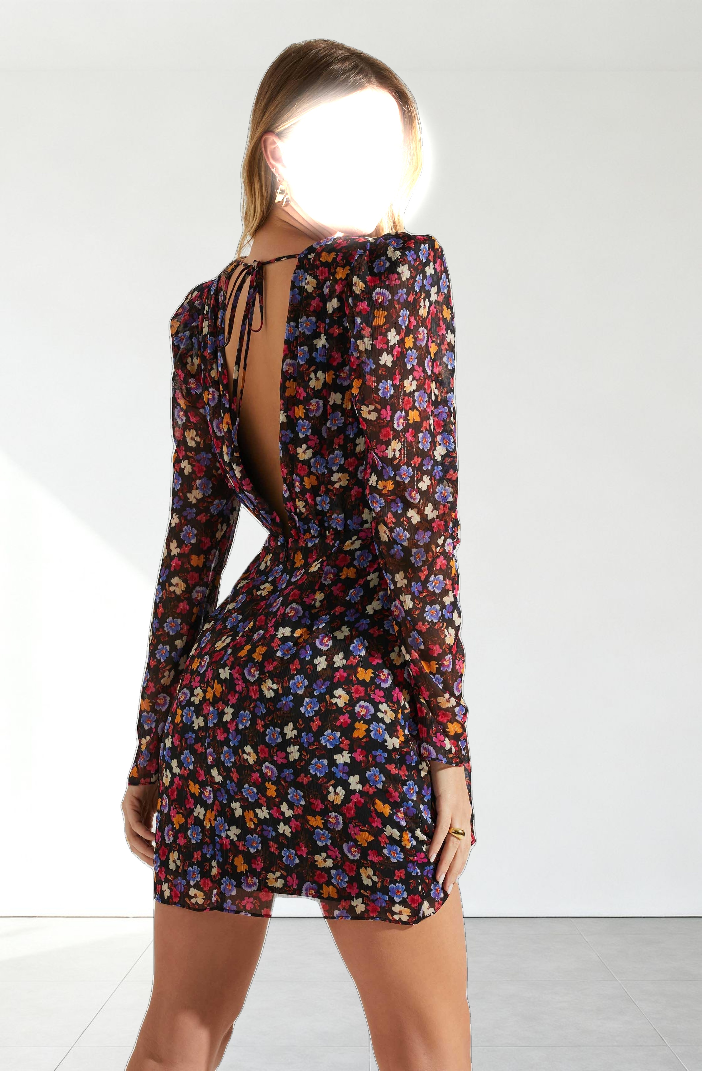 Cindy Floral Long Sleeve Mini Dress