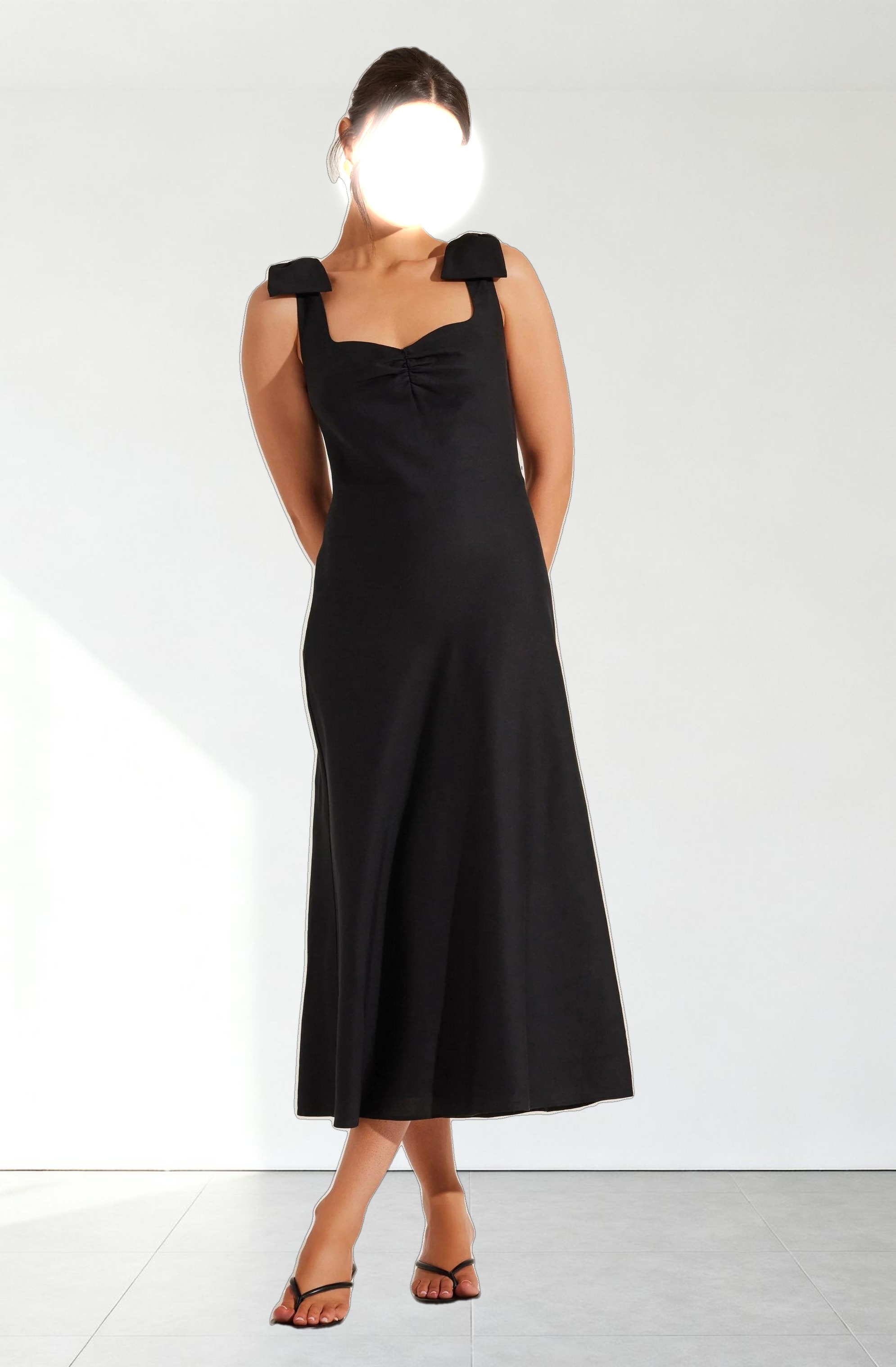 Kateleya Bow Detail Midi Dress