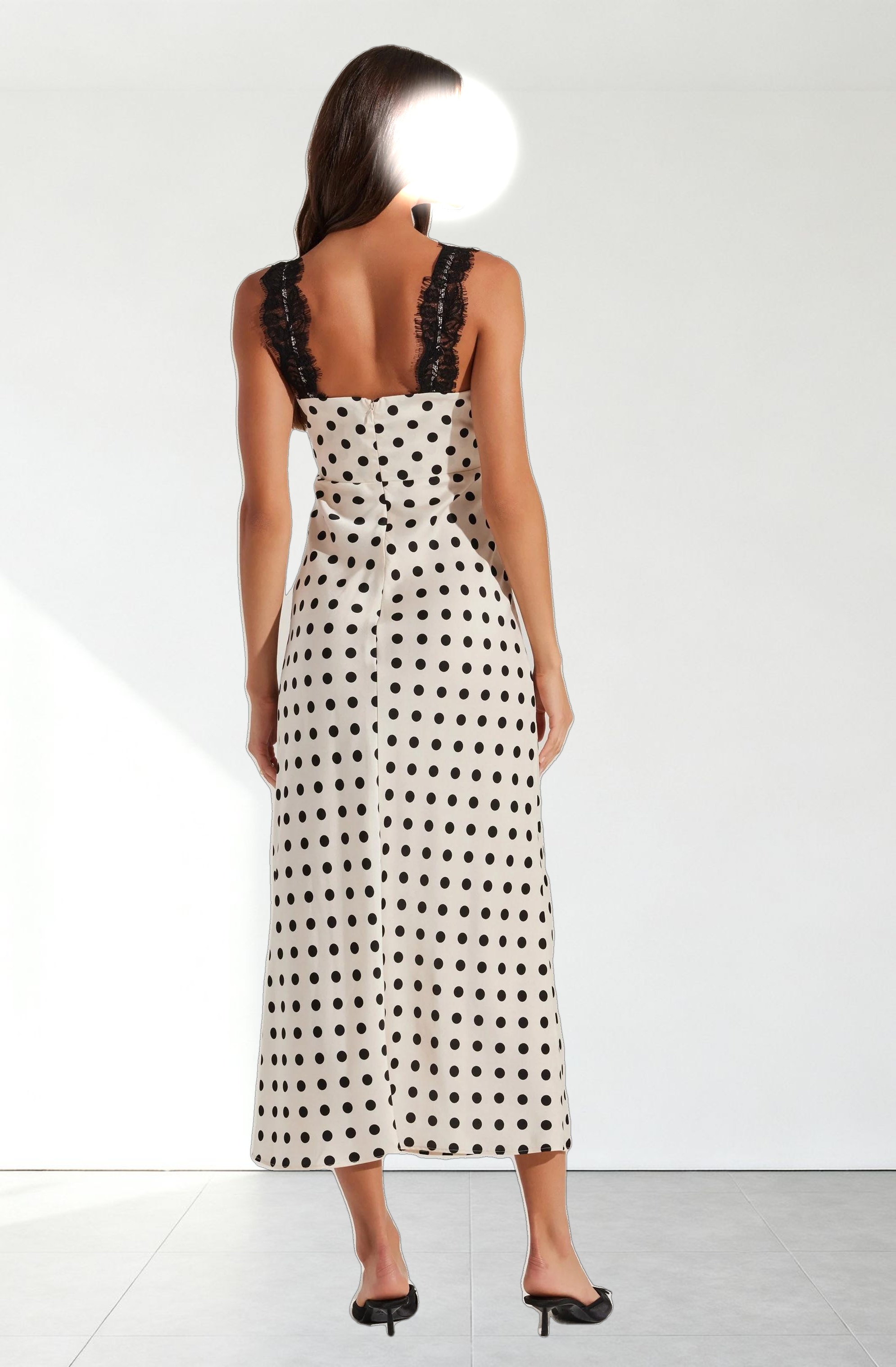 Eirene Polka Dot Midi Dress