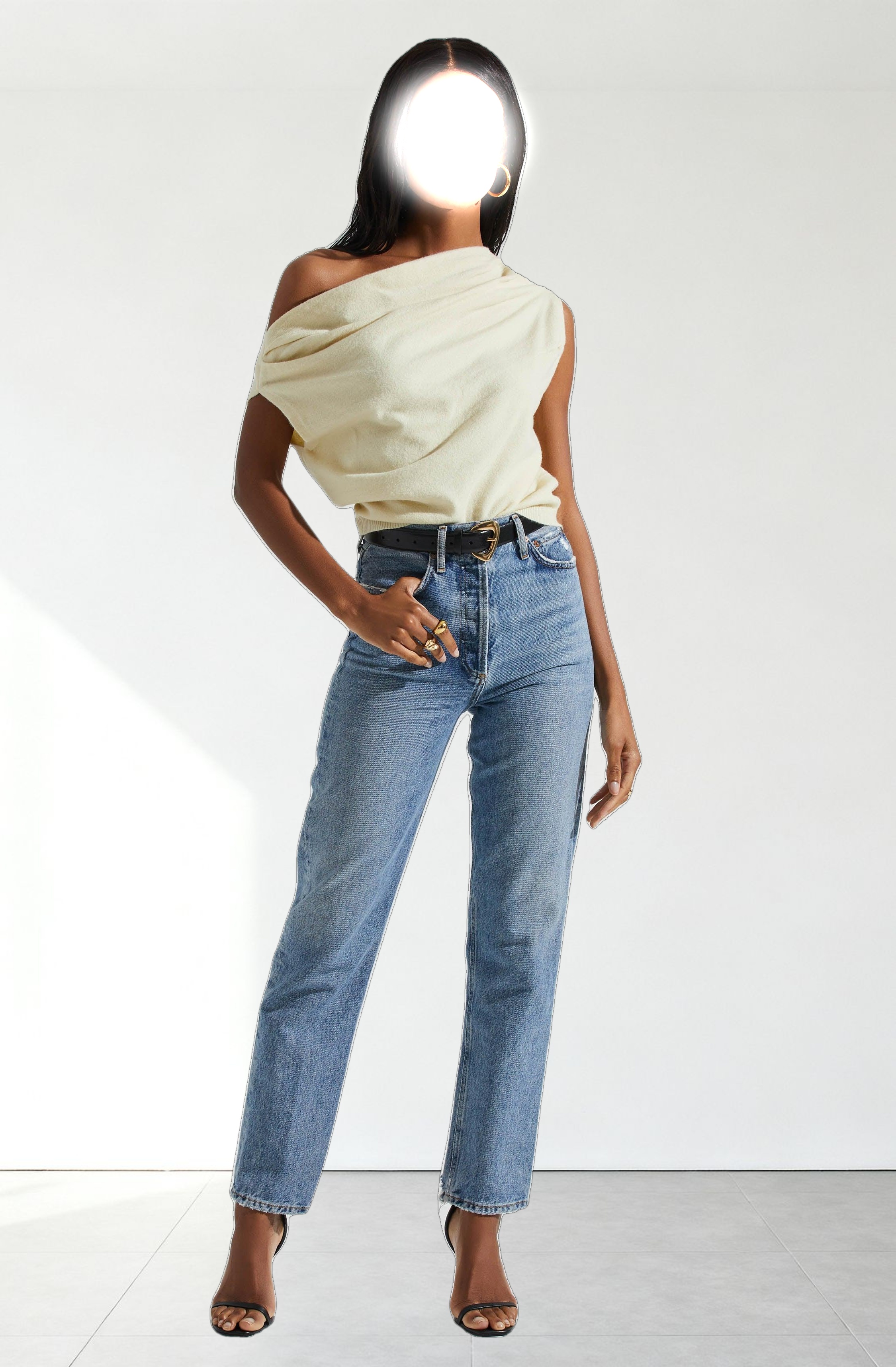 Devin Sleeveless One Shoulder Sweater