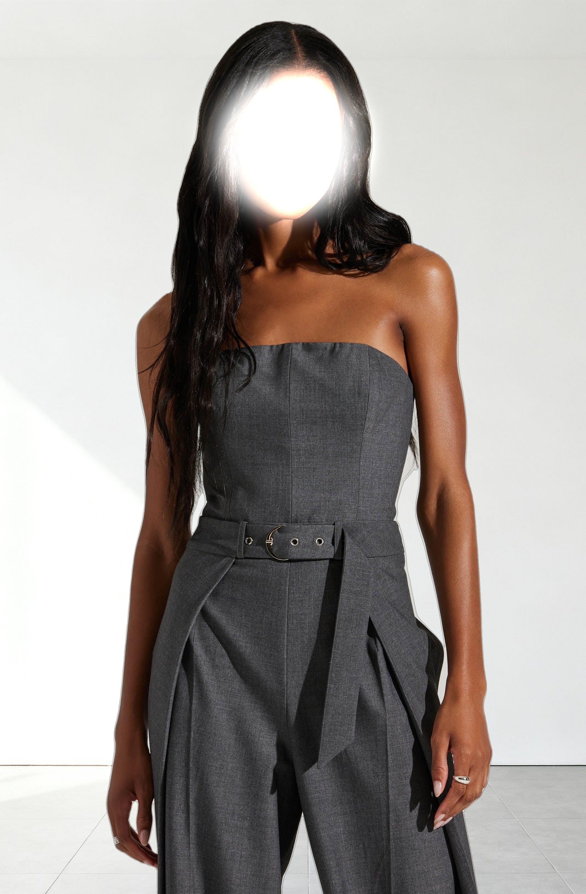 Bryony Tailored Pleat Belted Jumpsuit