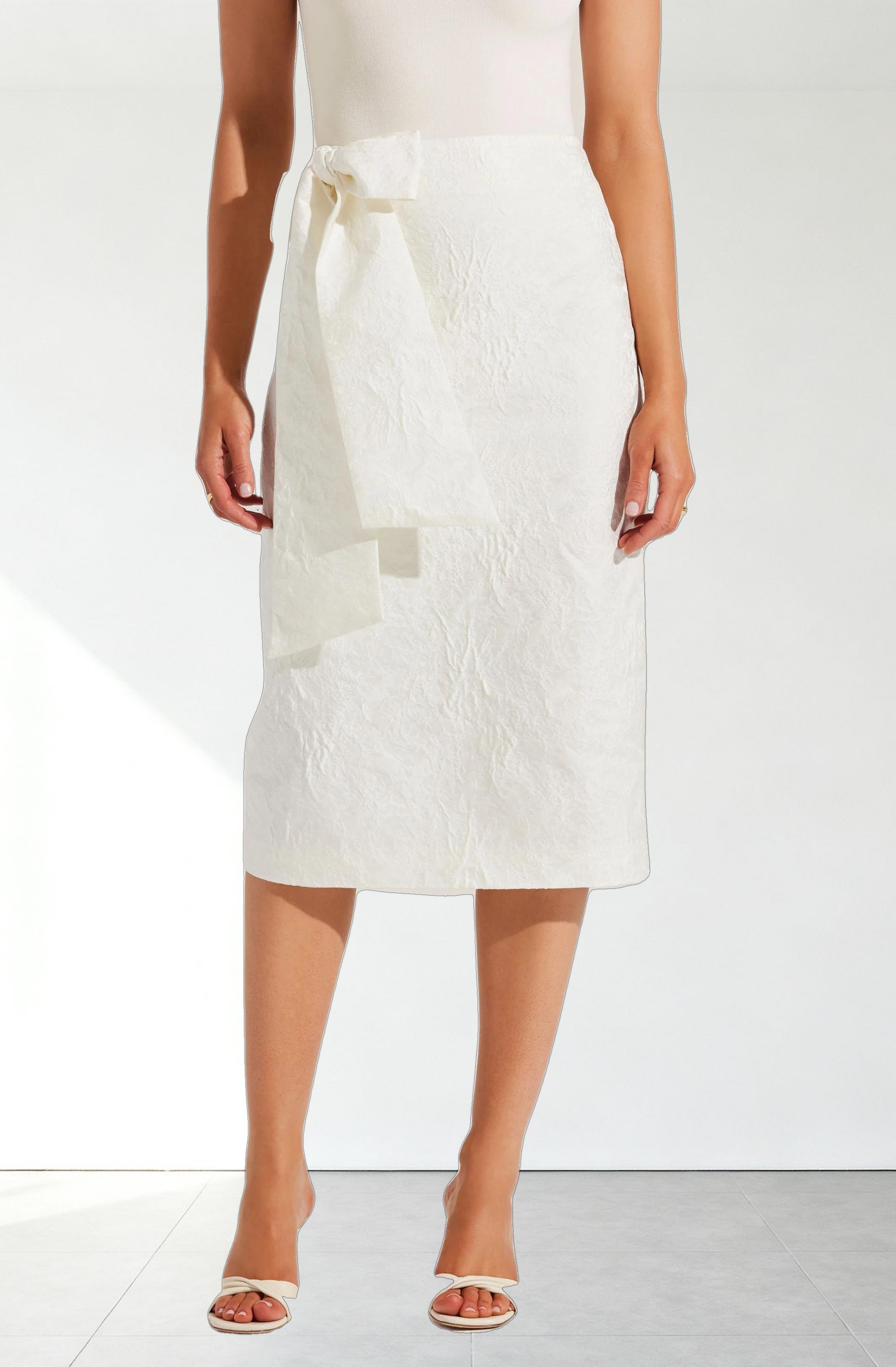 Jazmine Floral Jacquard Midi Skirt