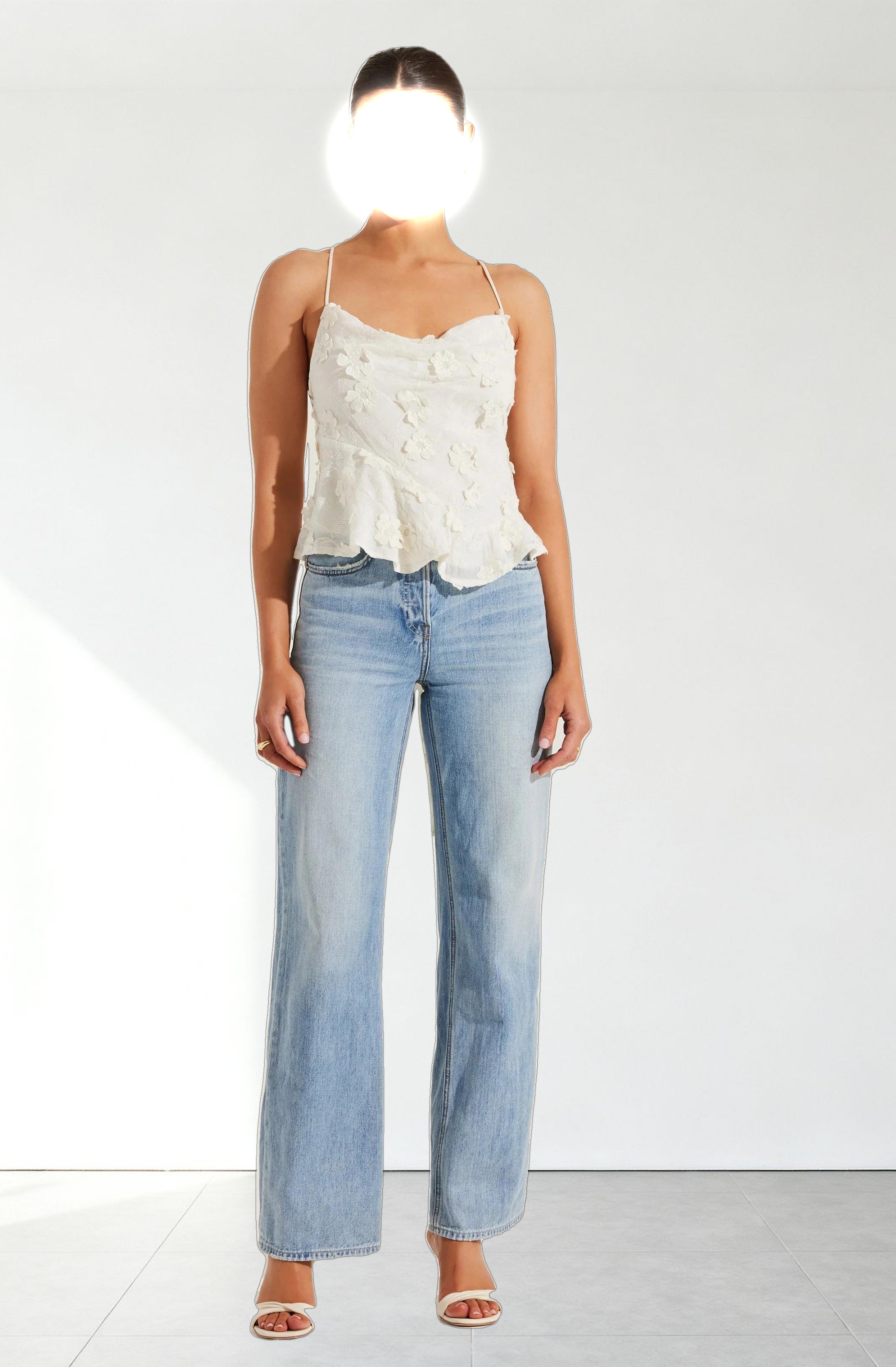 Everli Floral Appliqué Camisole Top