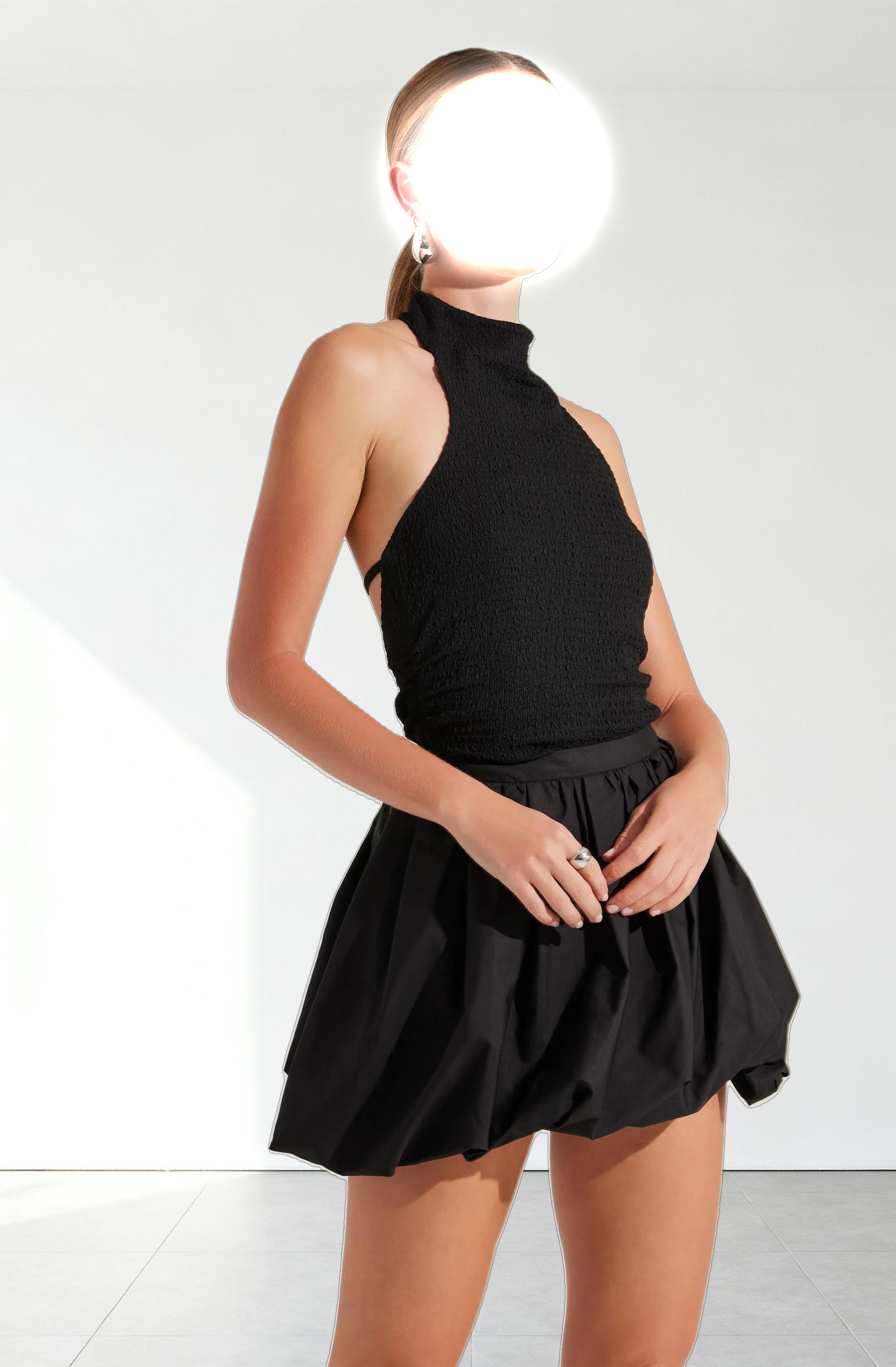 Gwyneth Textured Halter Neck Top