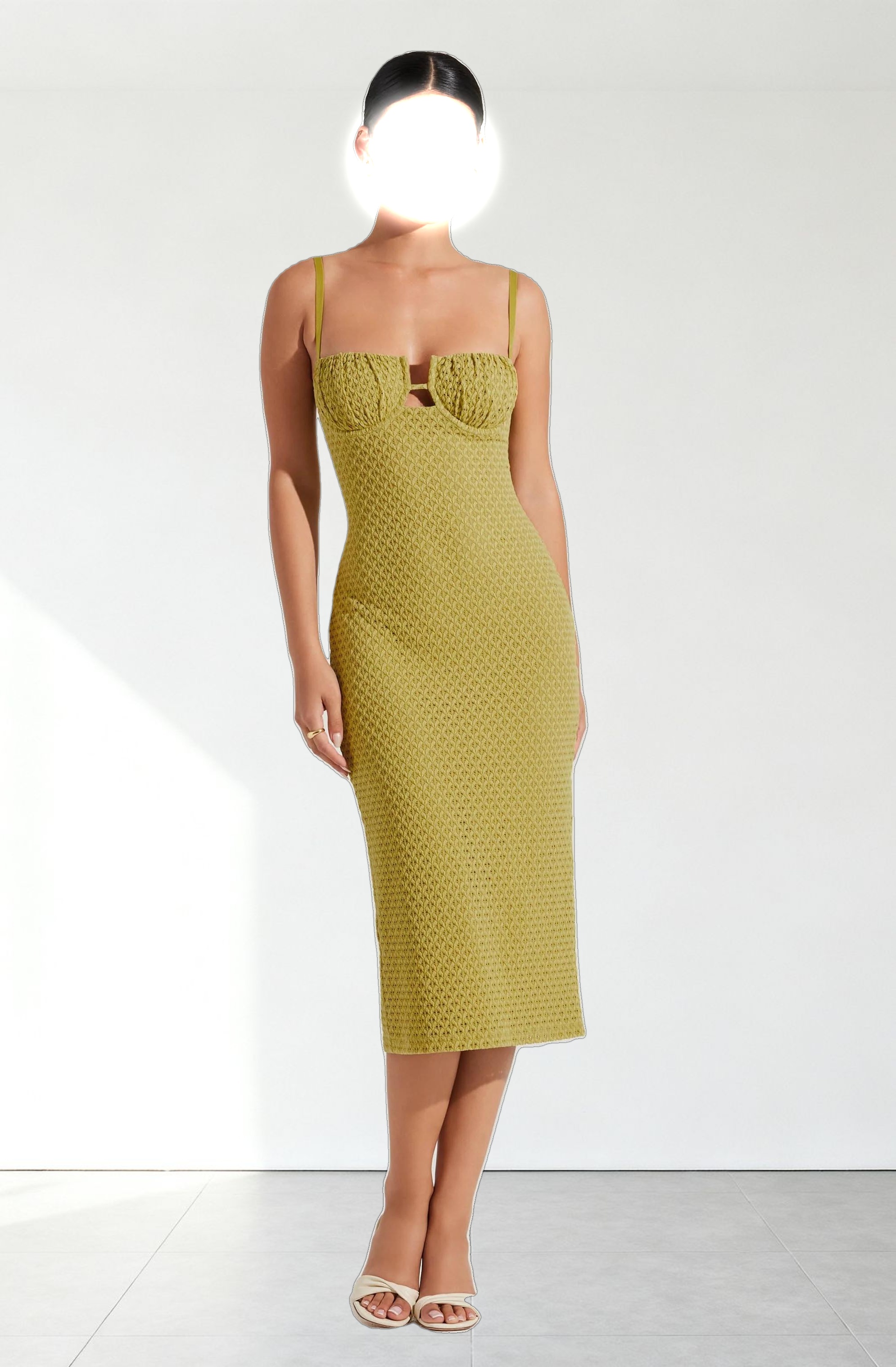 Jaida Bustier Bodycon Midi Dress