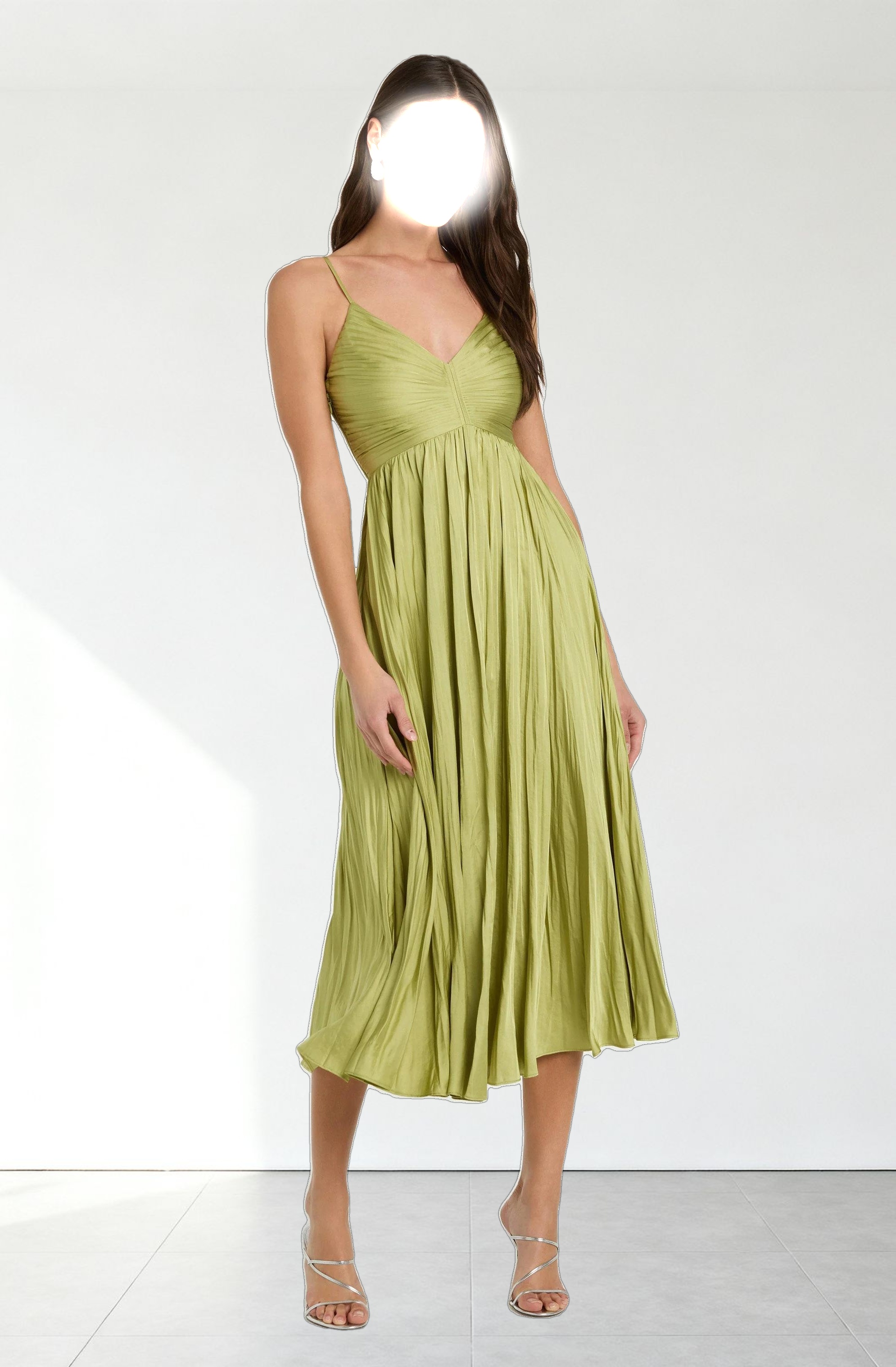 Maeve Pleated Midi Dress