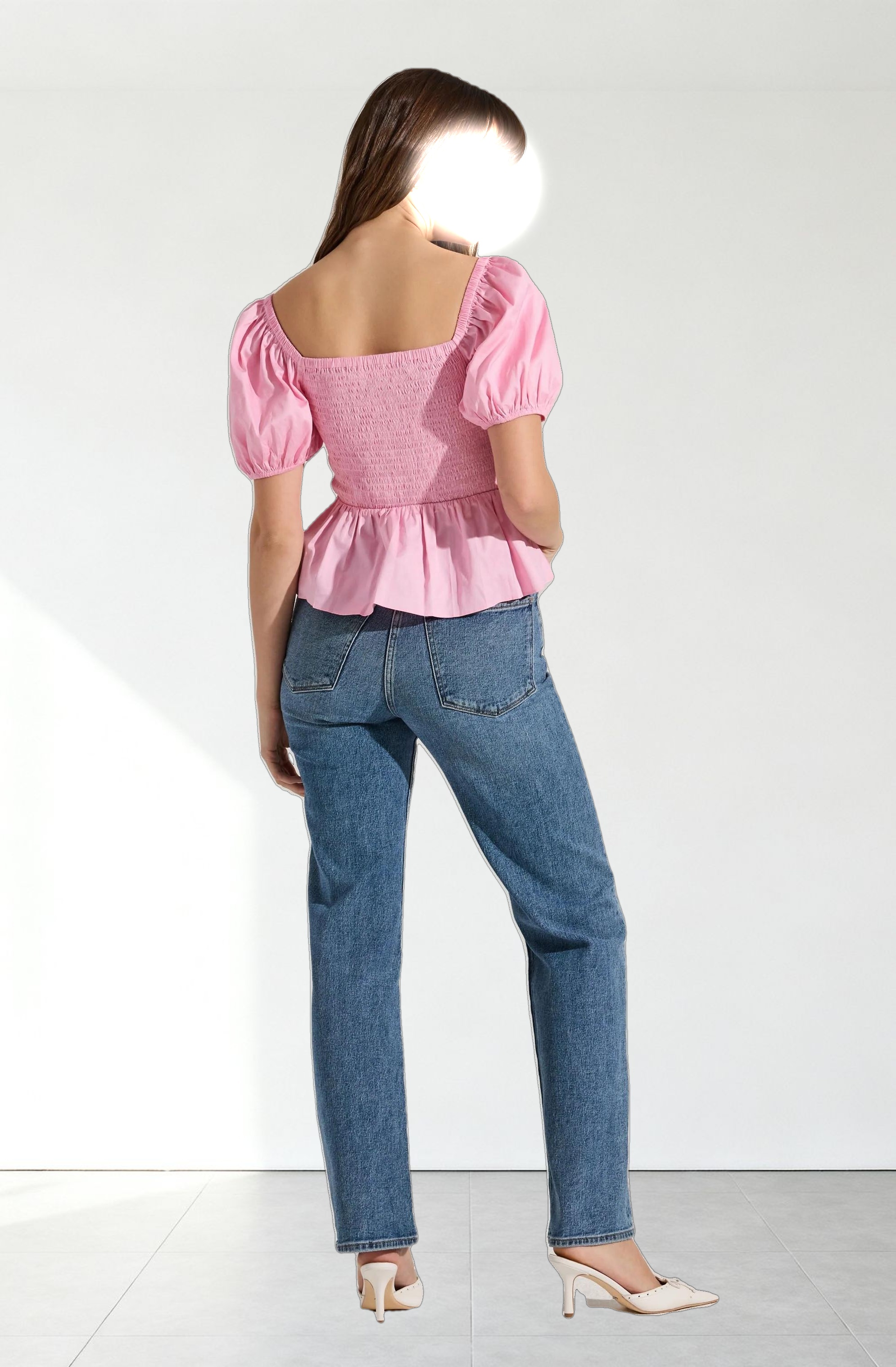 Bow Front Peplum Top