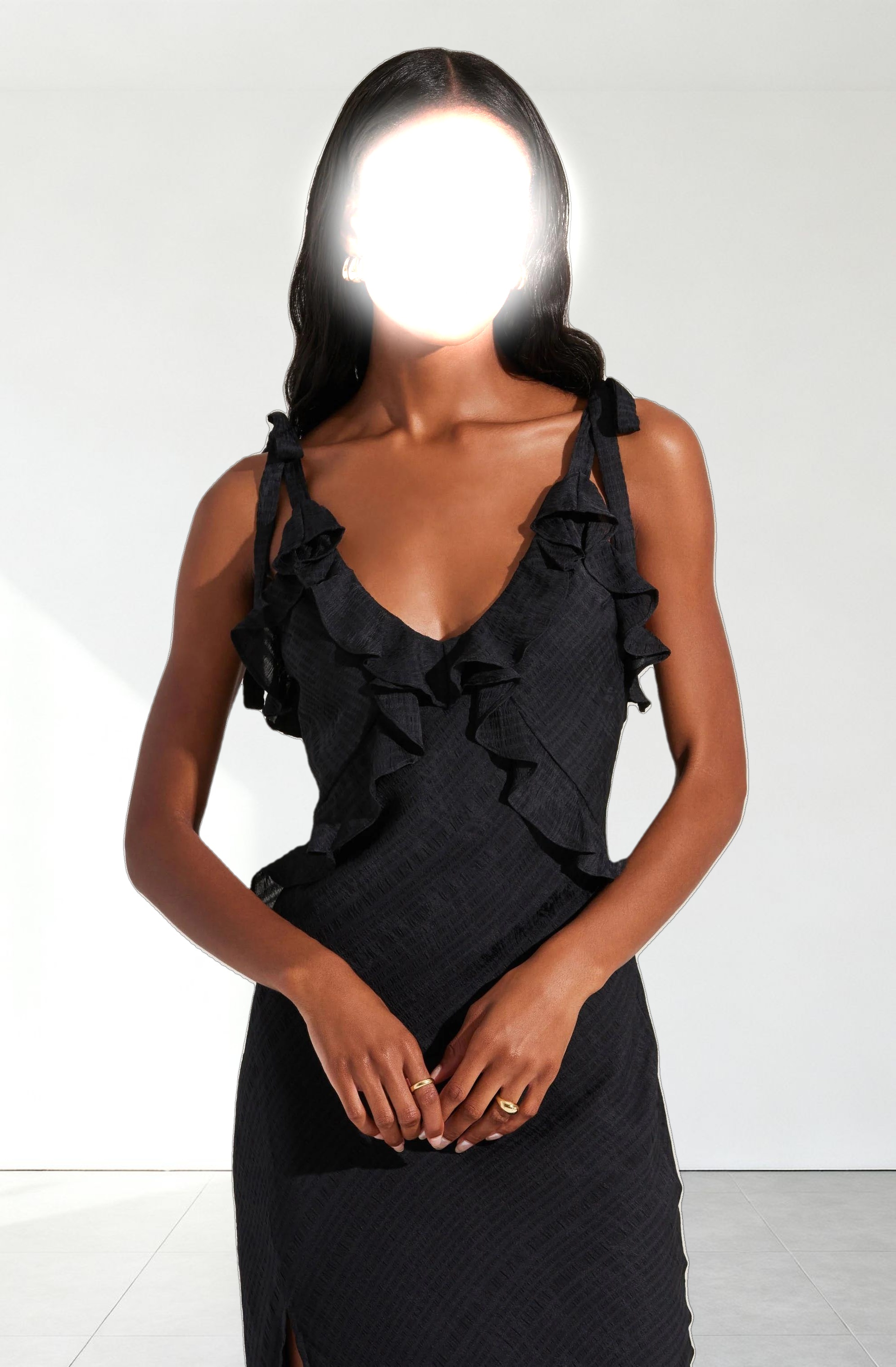 Sorbae Ruffle Maxi Dress