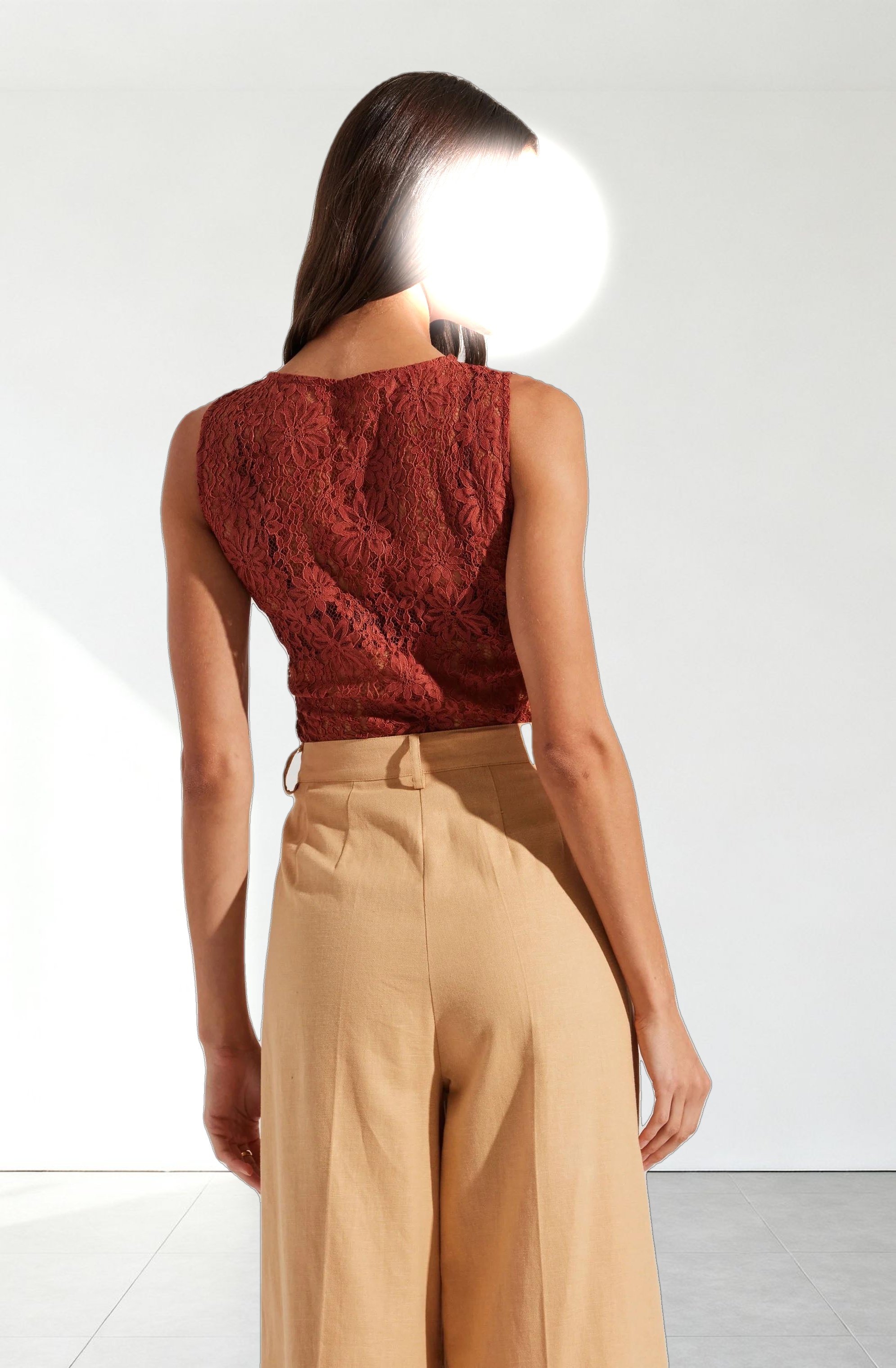 Kairi Lace High Neck Top