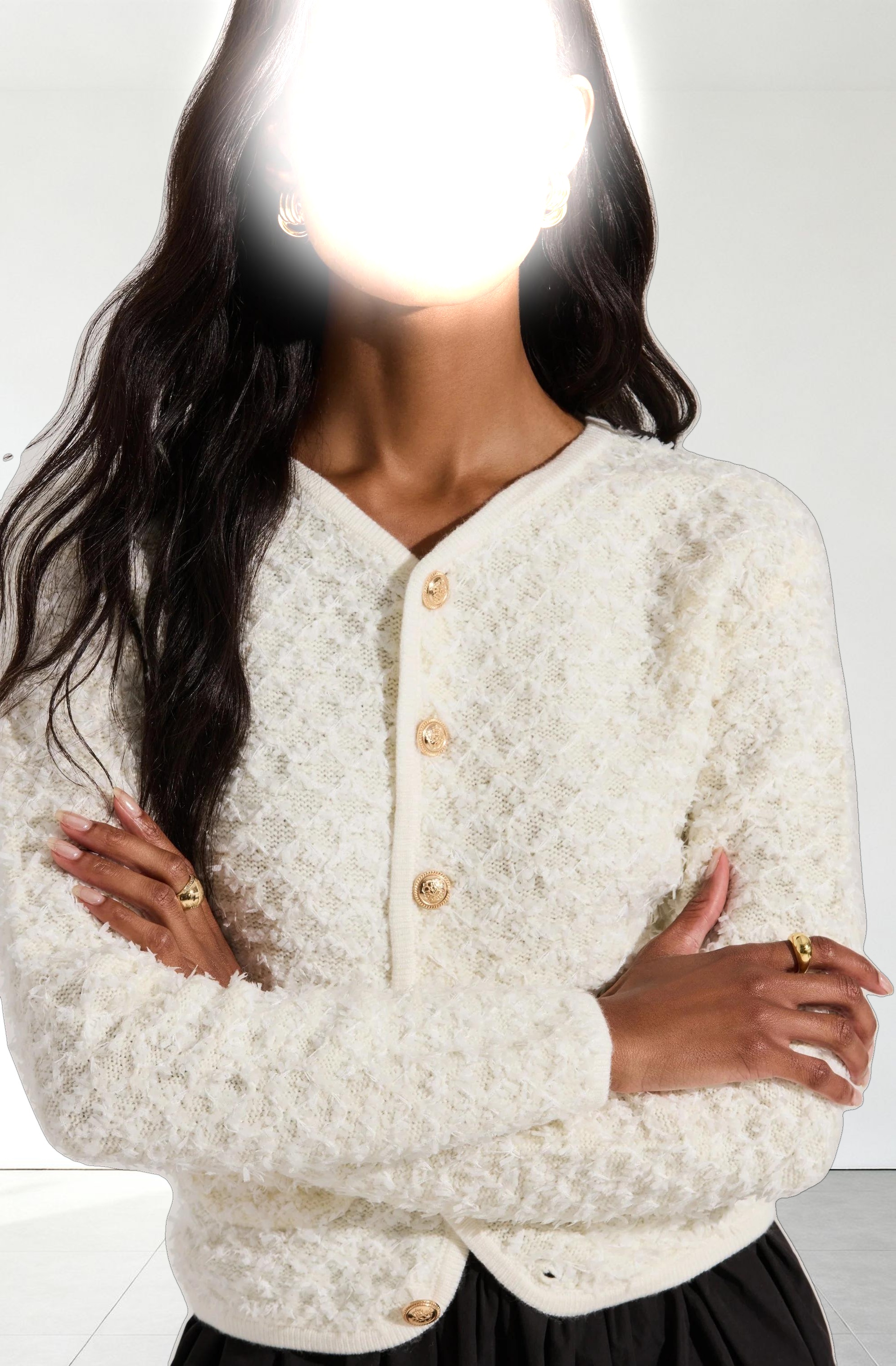 Textured Patch Pocket Cardigan