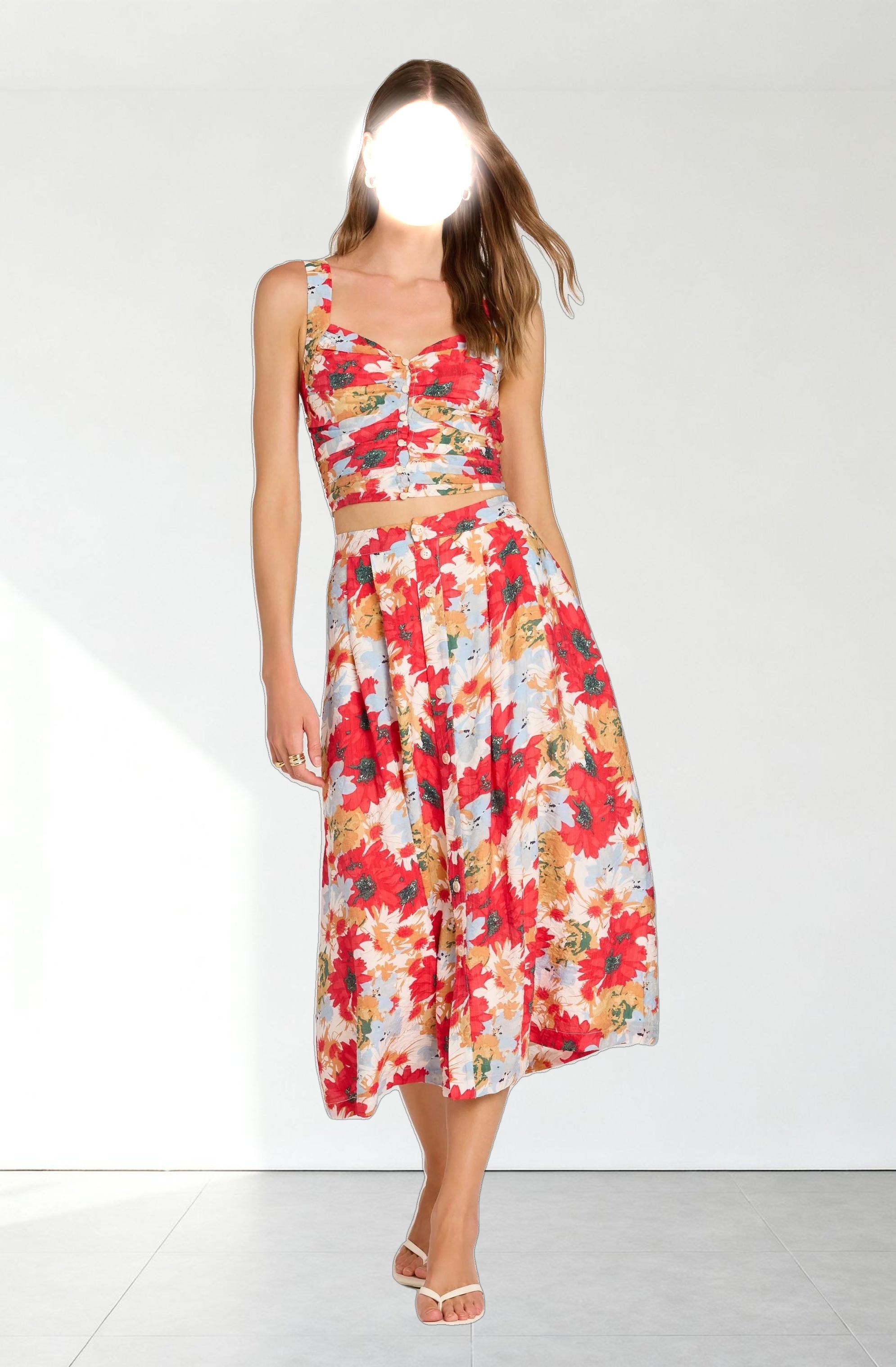 Ruched Bustier Crop Top