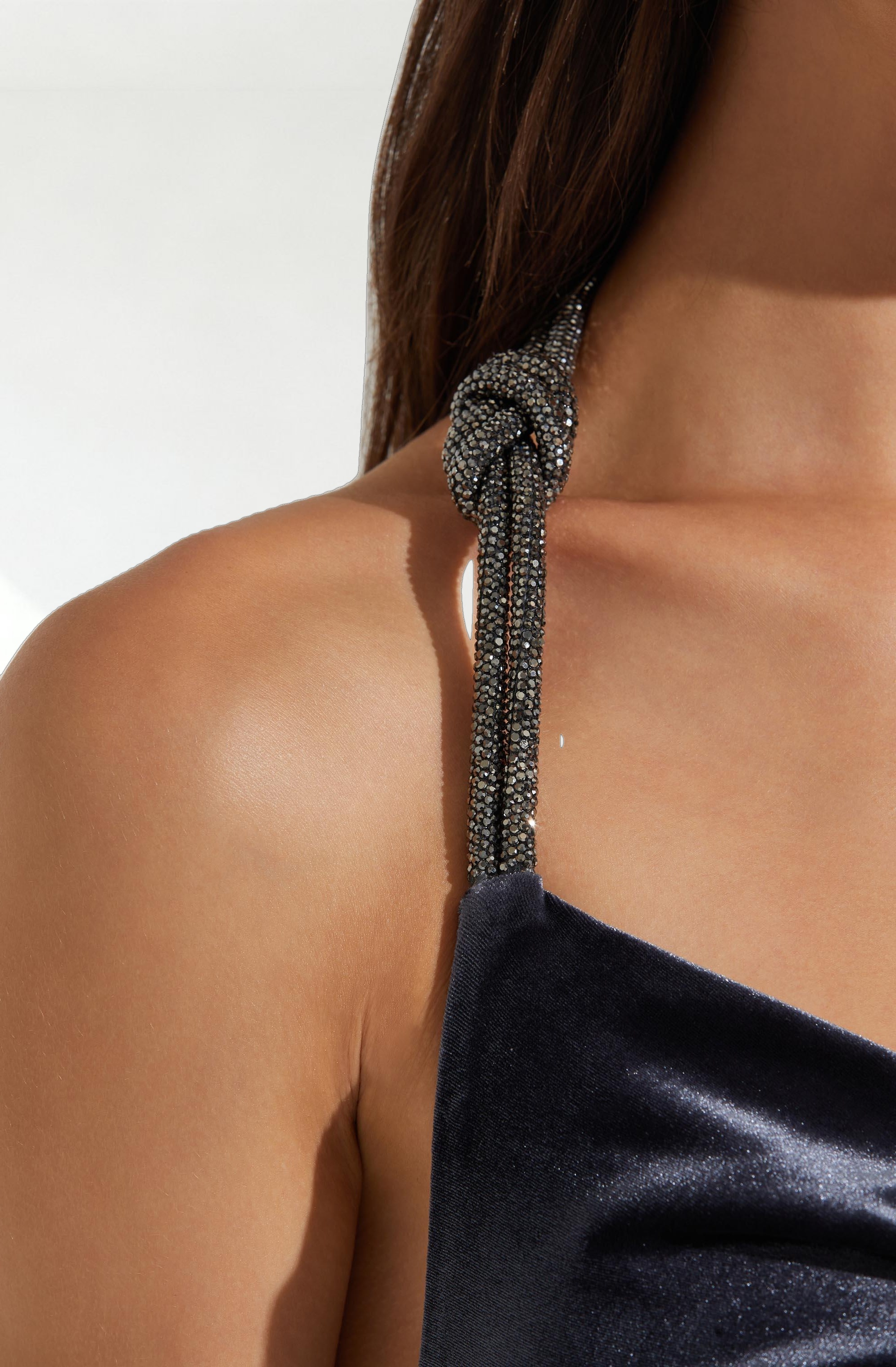 Eugenie Velvet Halter Midi Dress