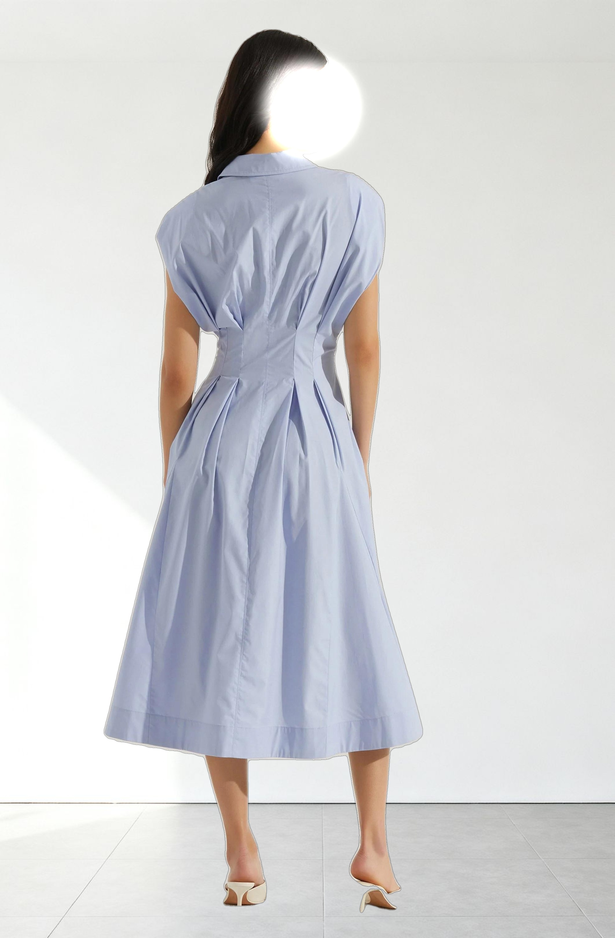 Beckett Tapered Waist Pleated Dress