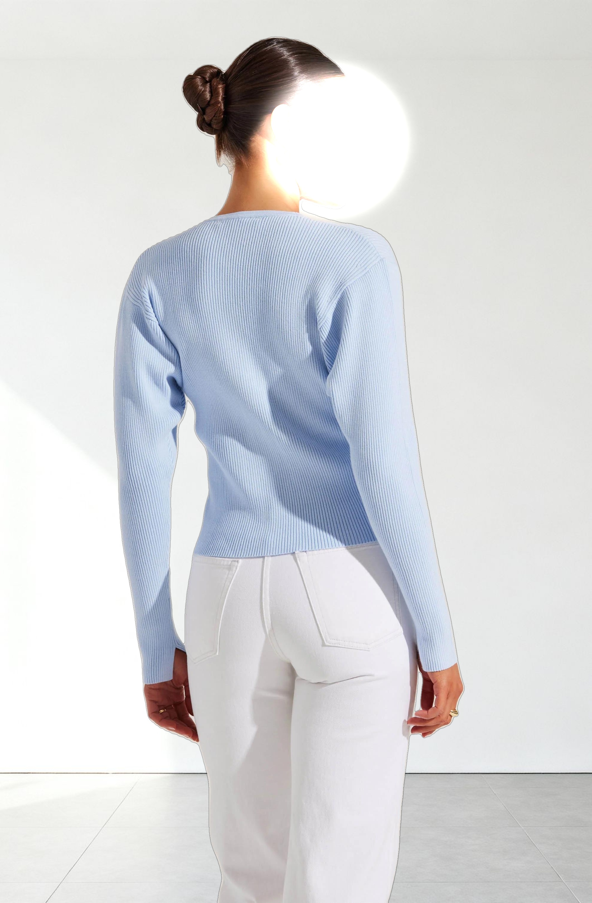 Delynn Ribbed Cardigan Sweater