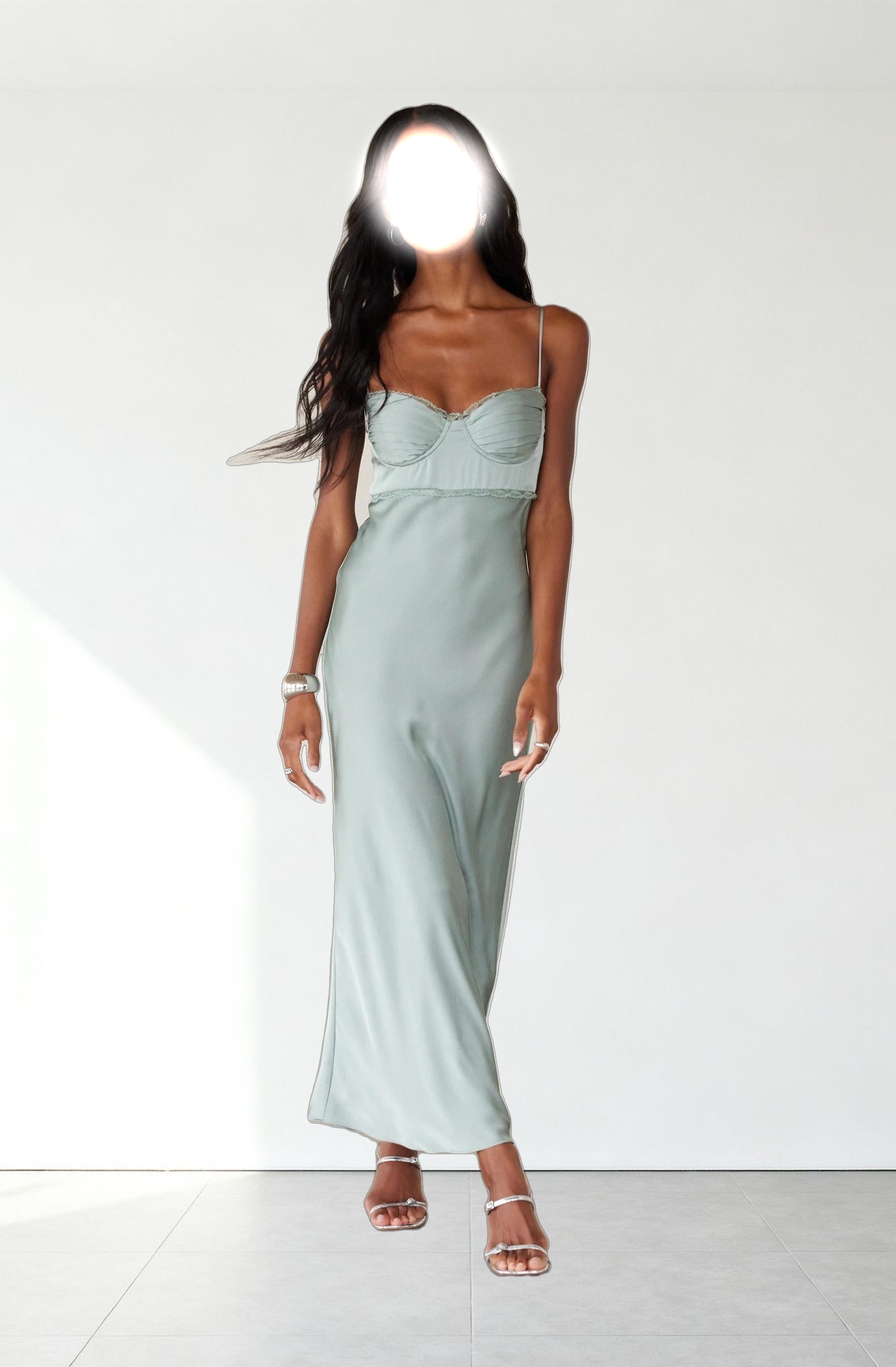 Florianne Satin Maxi Dress