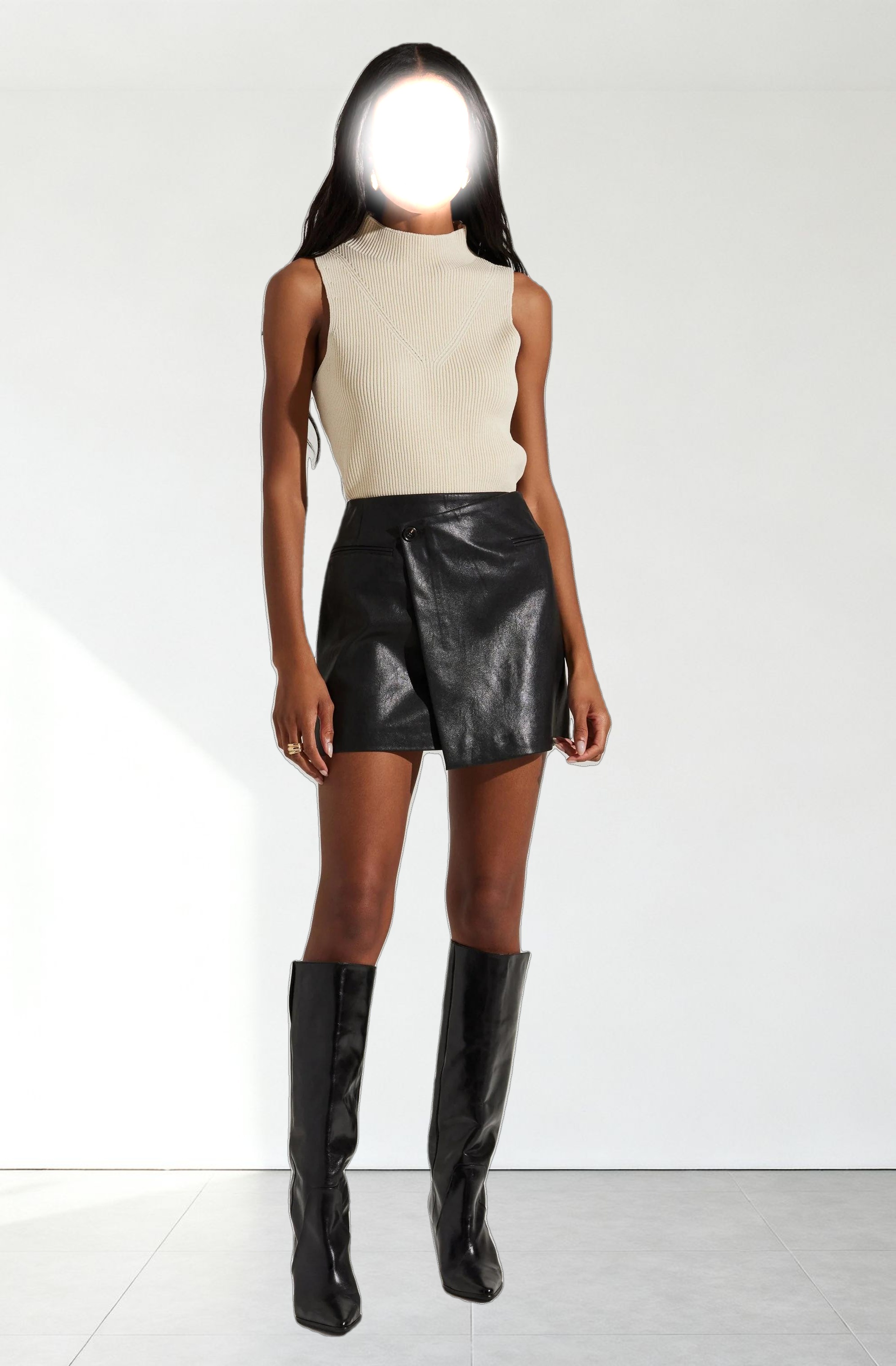 Zea Mock Neck Sleeveless Sweater