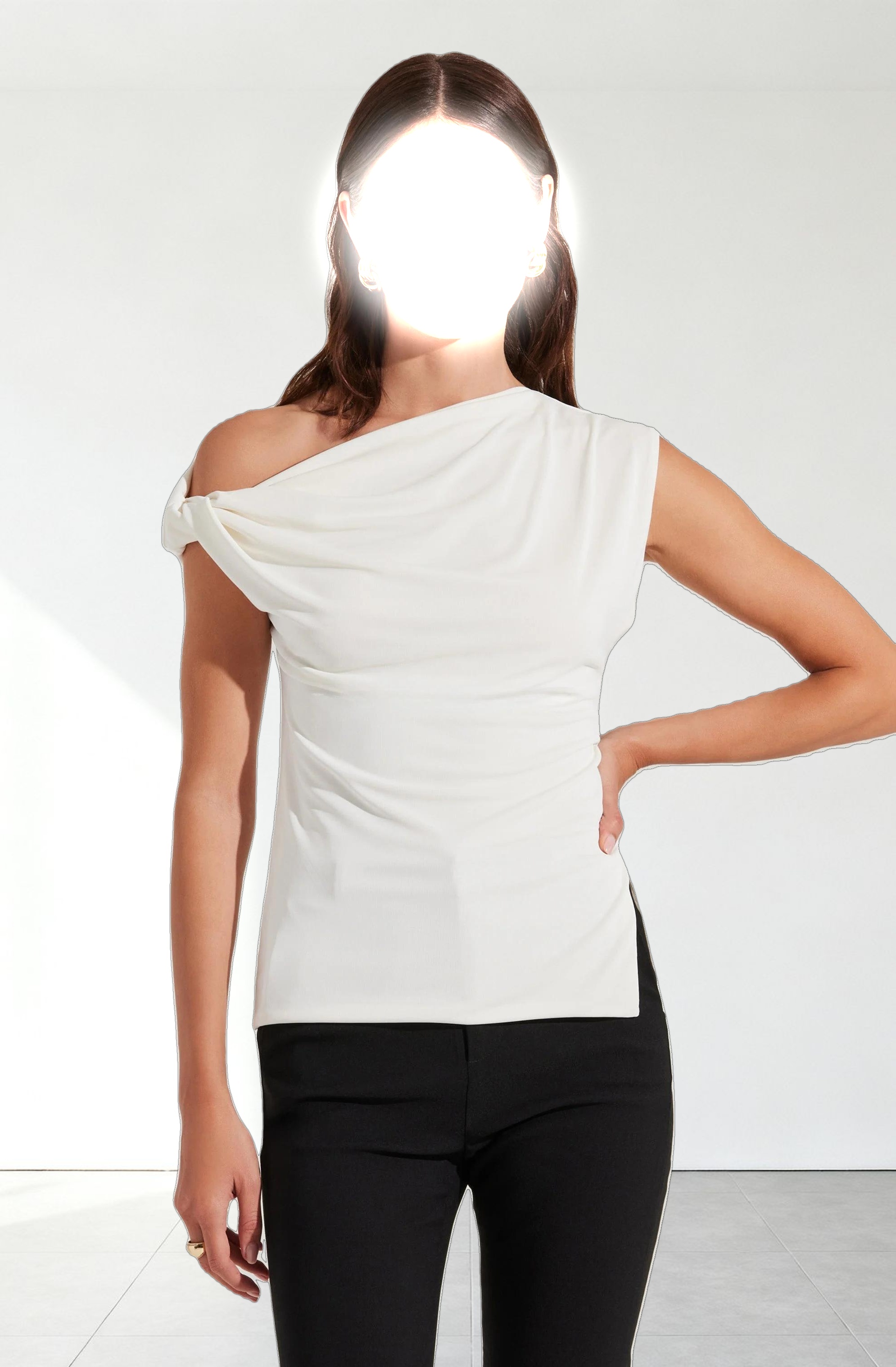 Aphra Twisted Off Shoulder Top