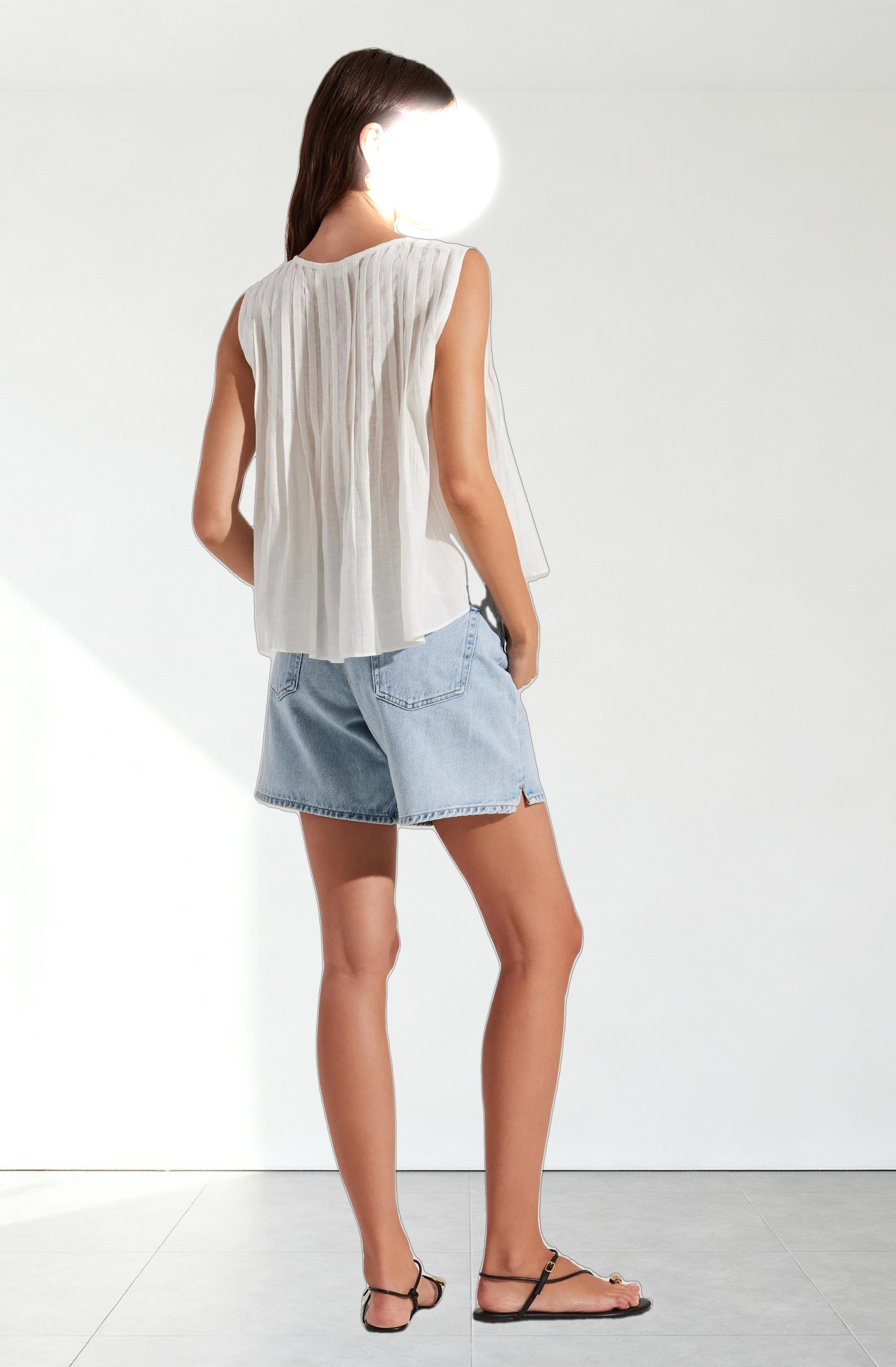 Lavanna Pleated Tie-Front Top