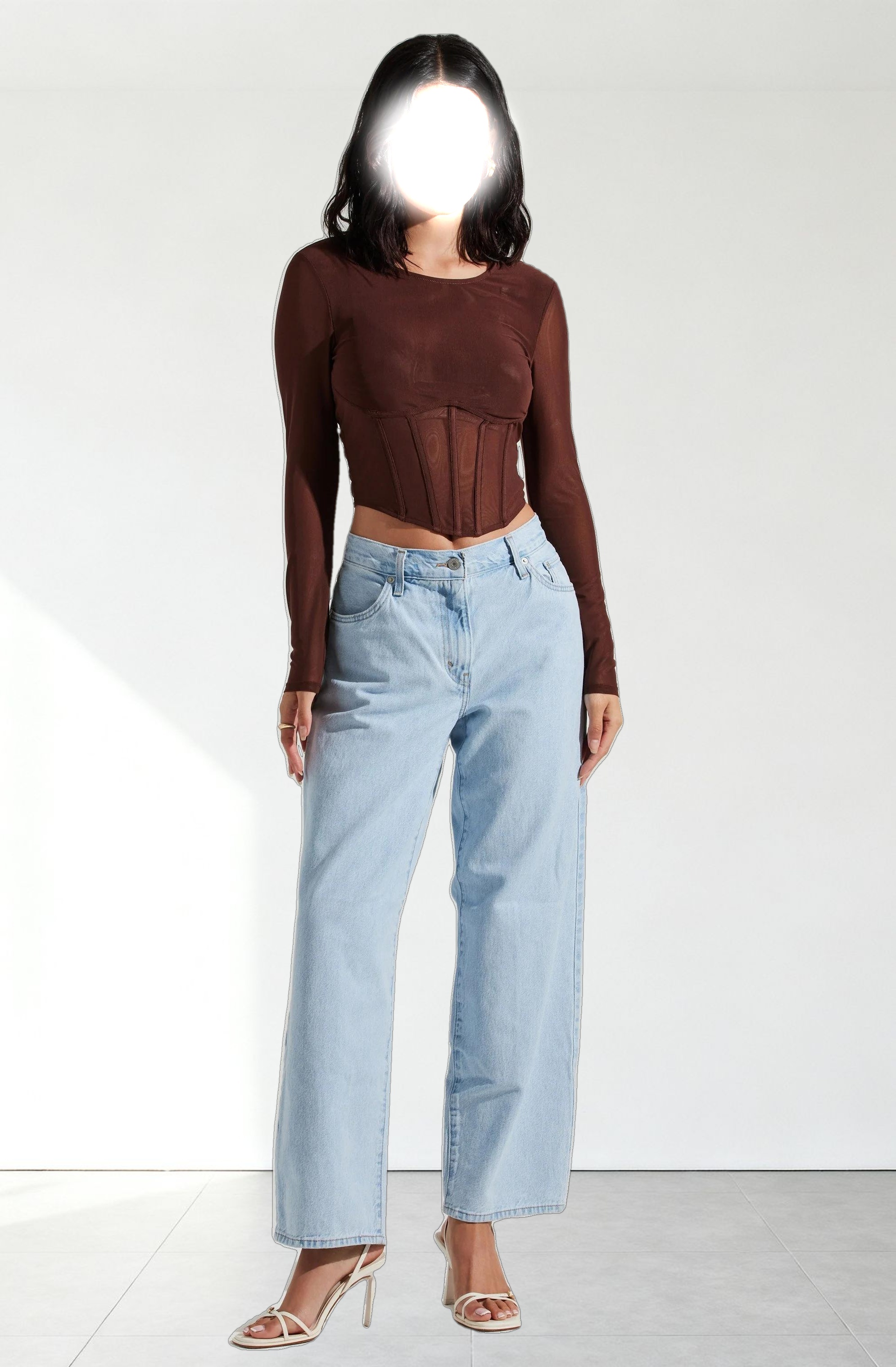 Kezia Corset Long Sleeve Top