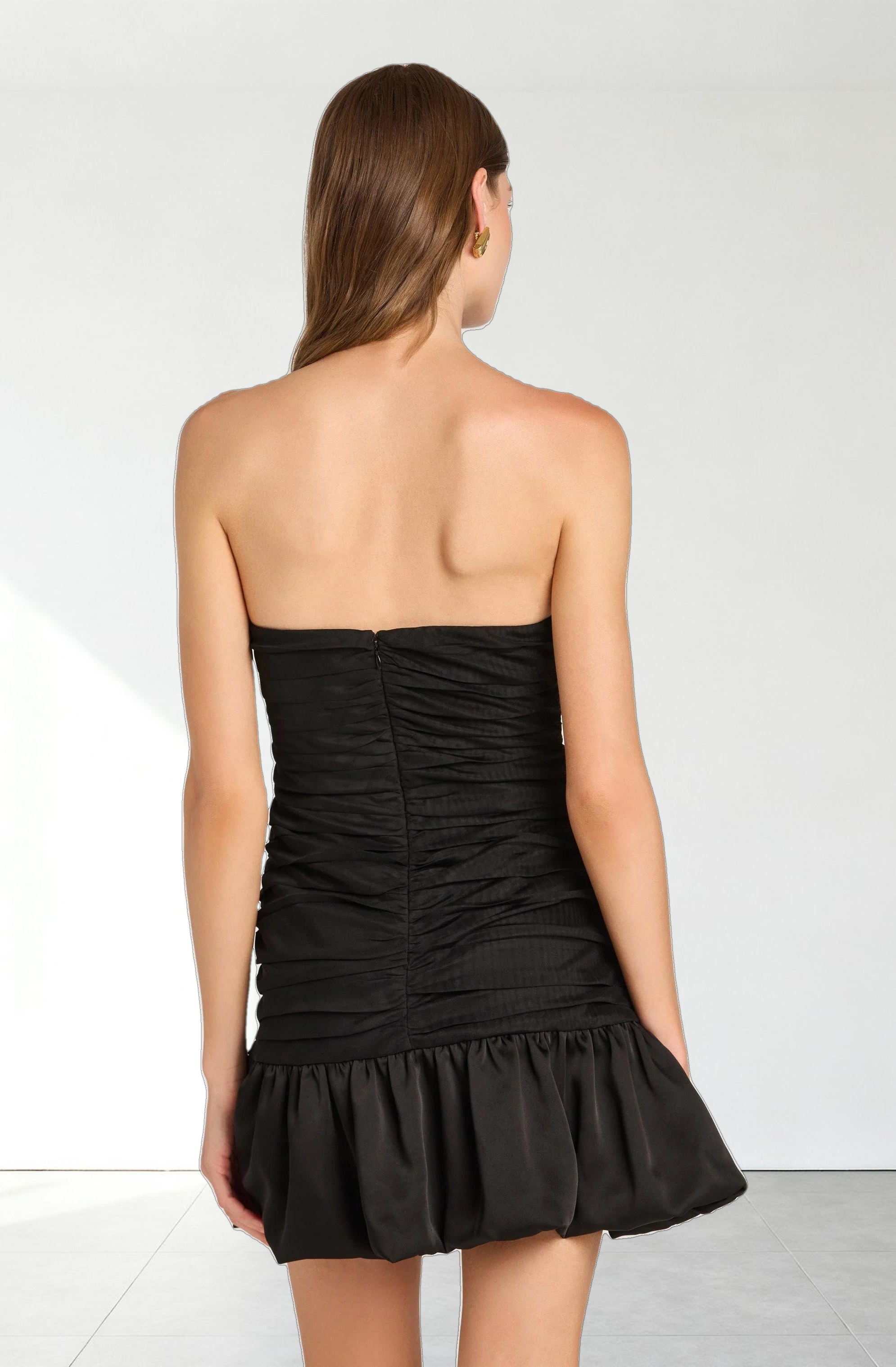 Strapless Ruched Mini Dress