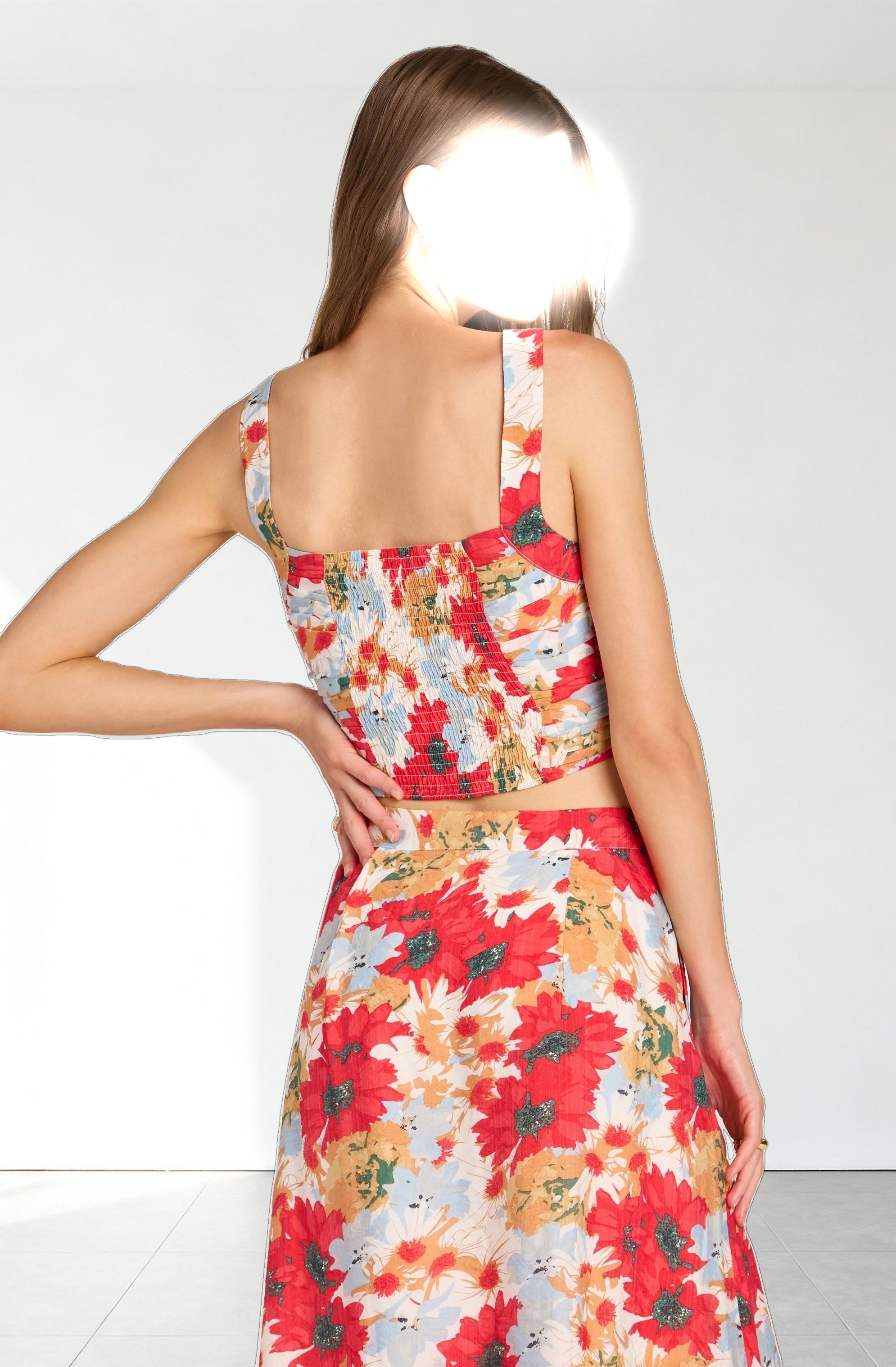 Ruched Bustier Crop Top