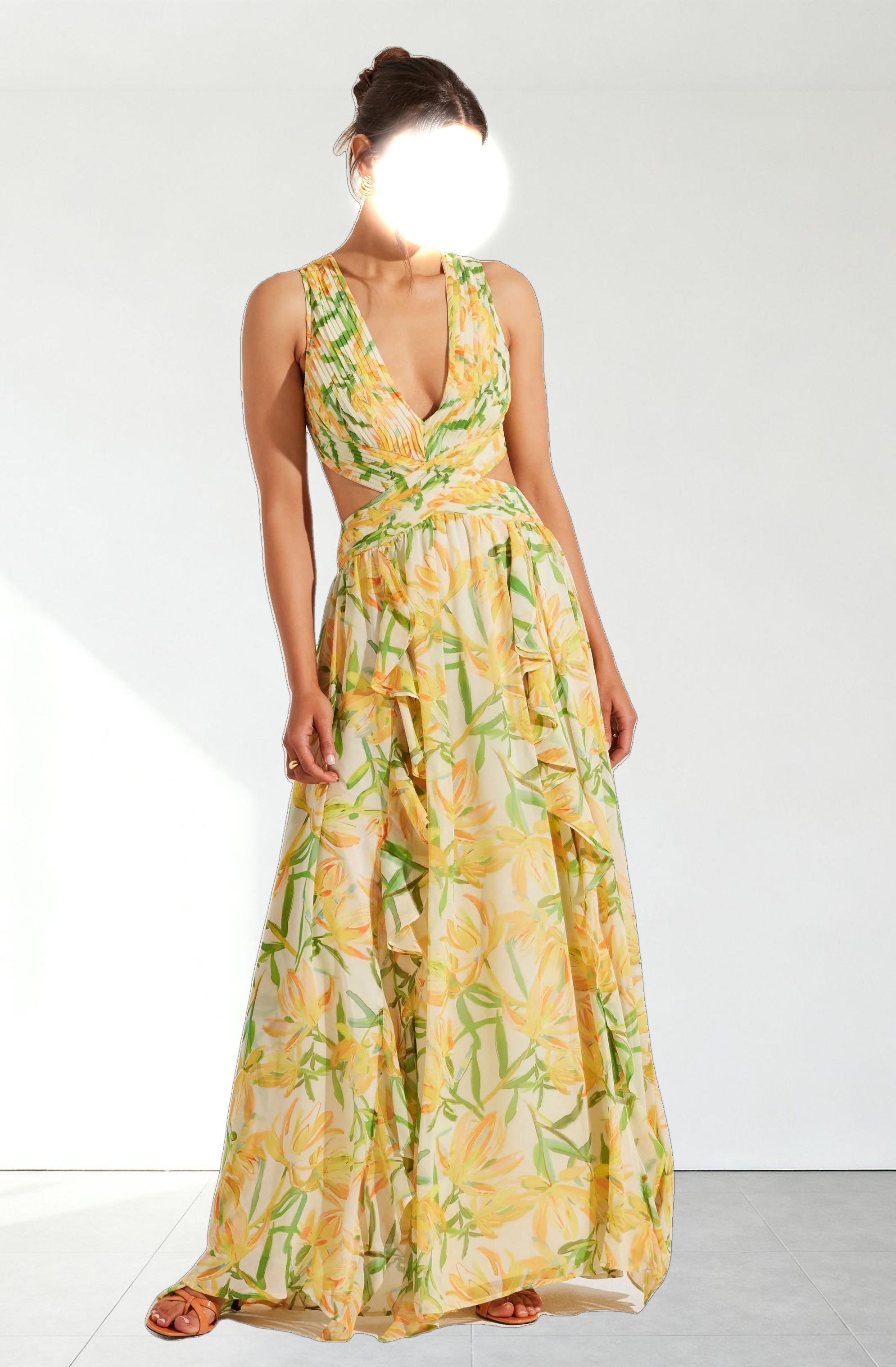 Noya Floral Cutout Maxi Dress