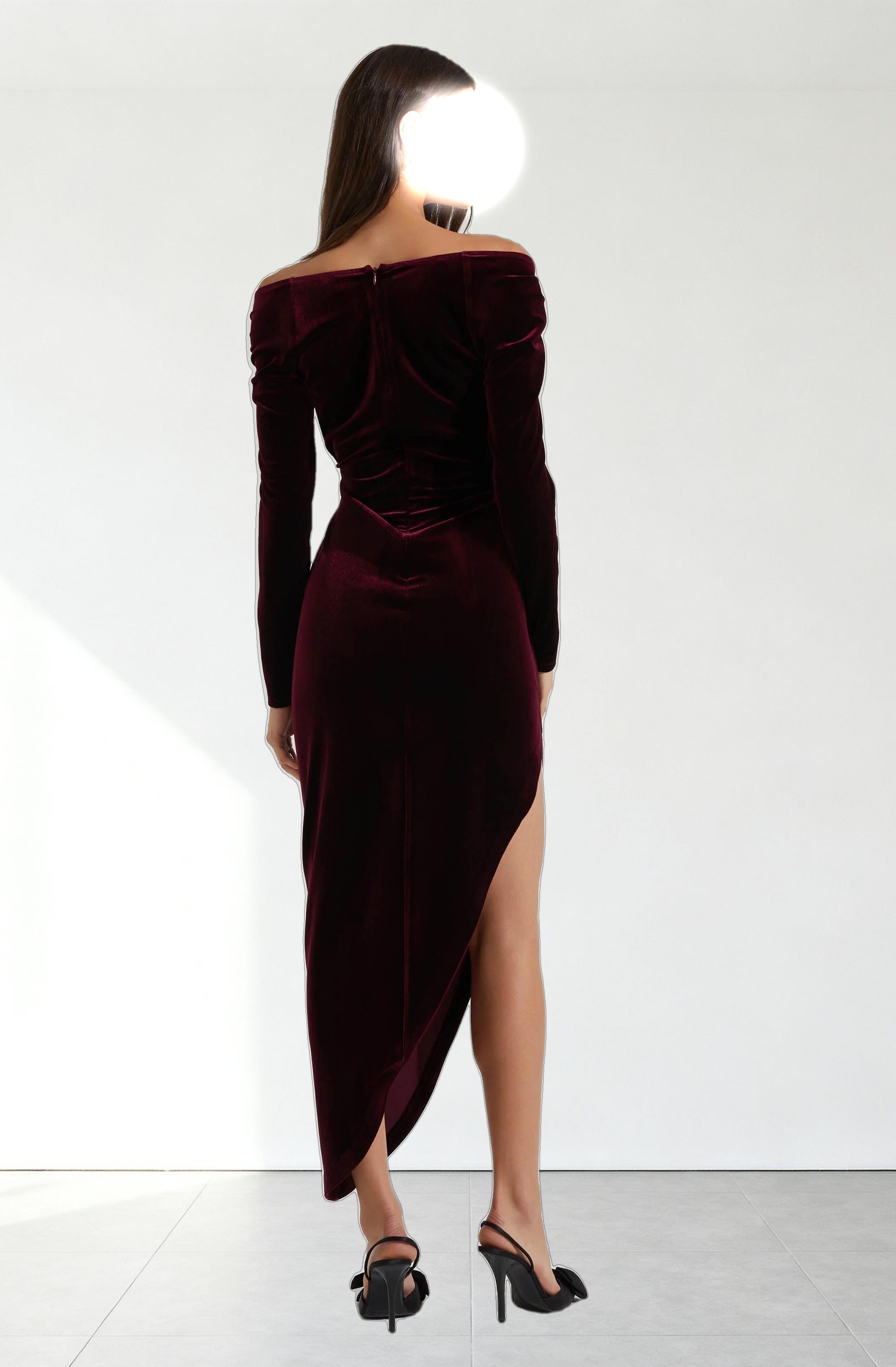 Sirica Velvet Off Shoulder Dress