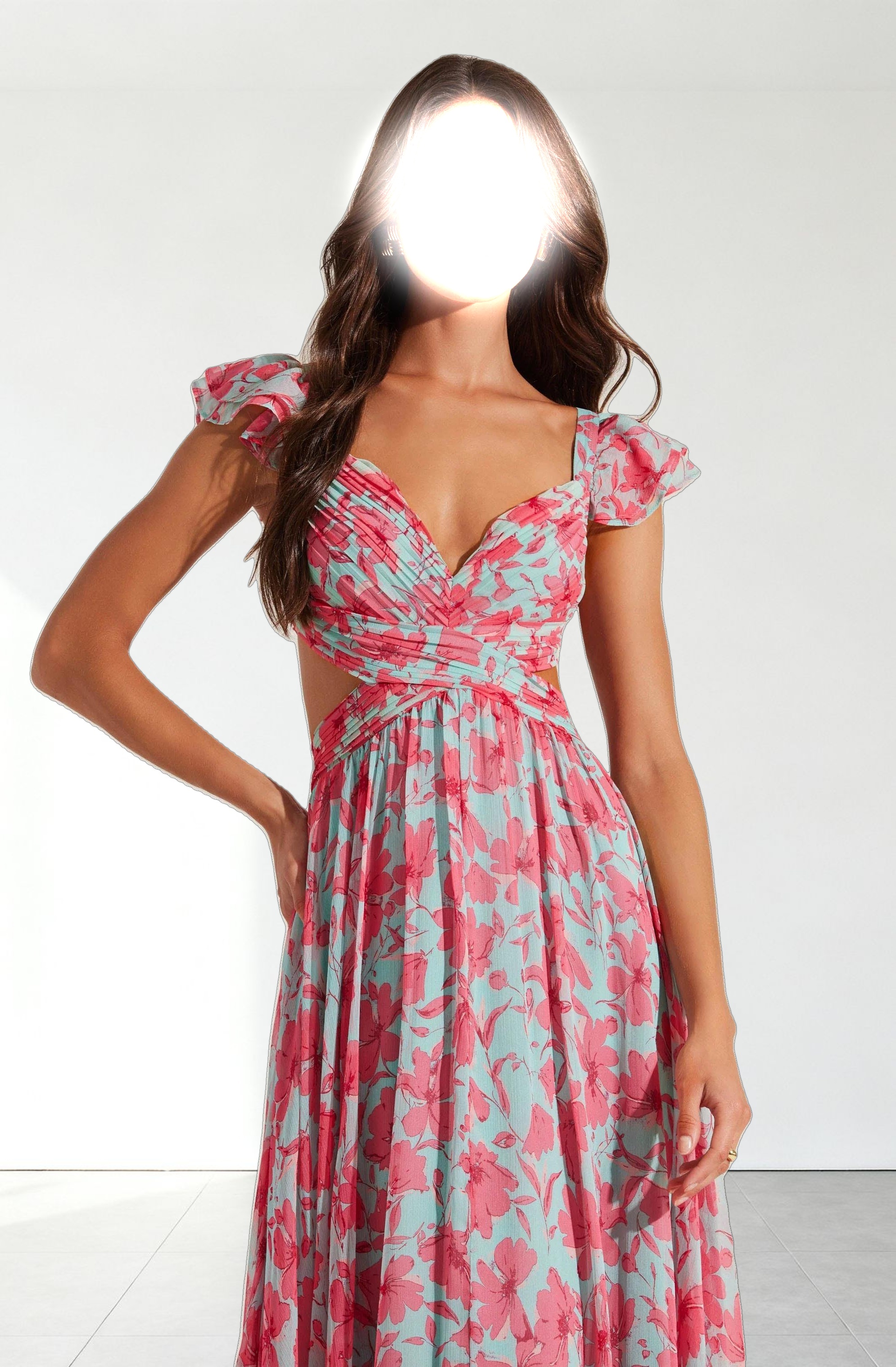 Primrose Floral Strappy Back Maxi Dress