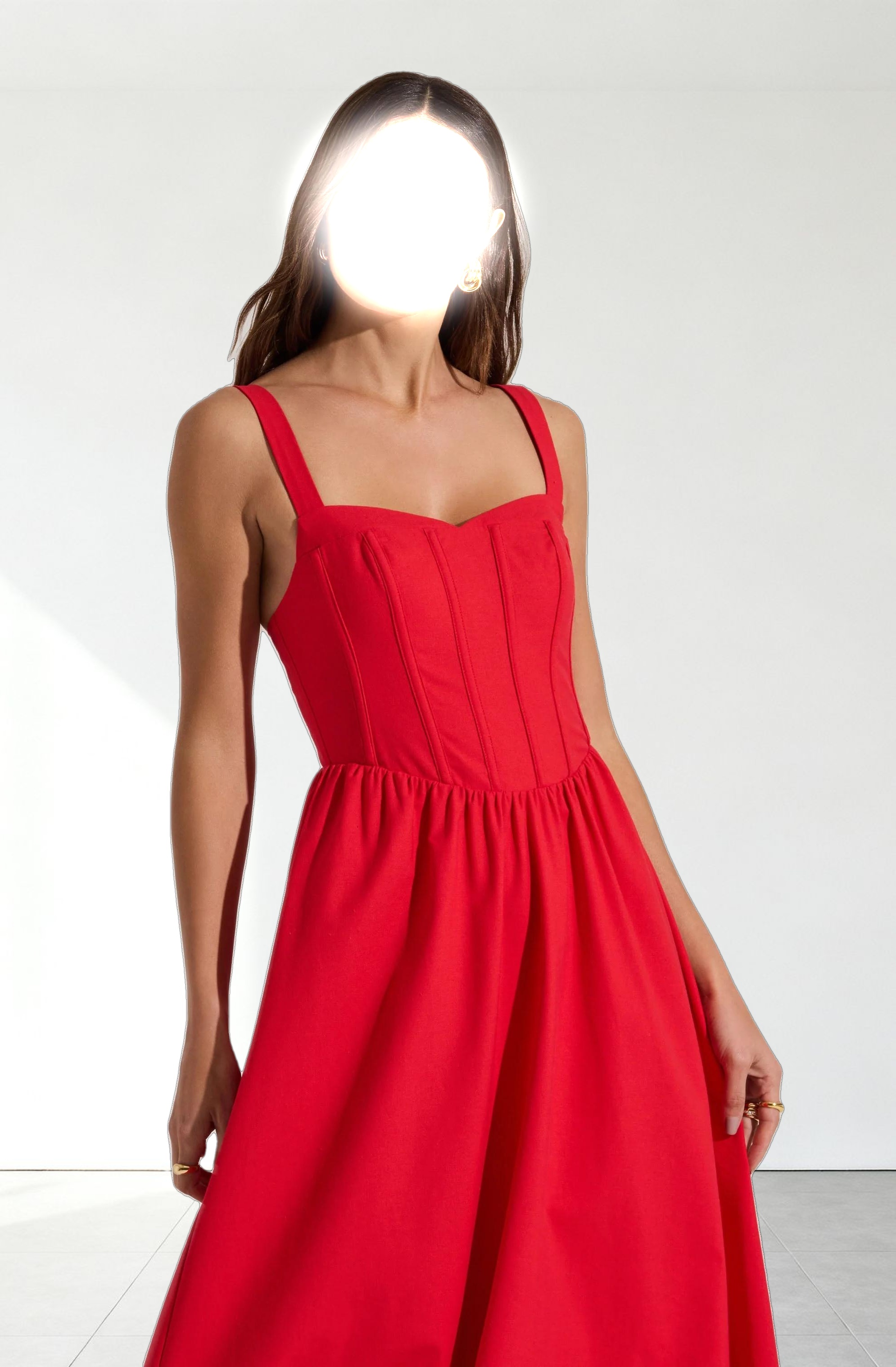Sweetheart Corset Linen Dress