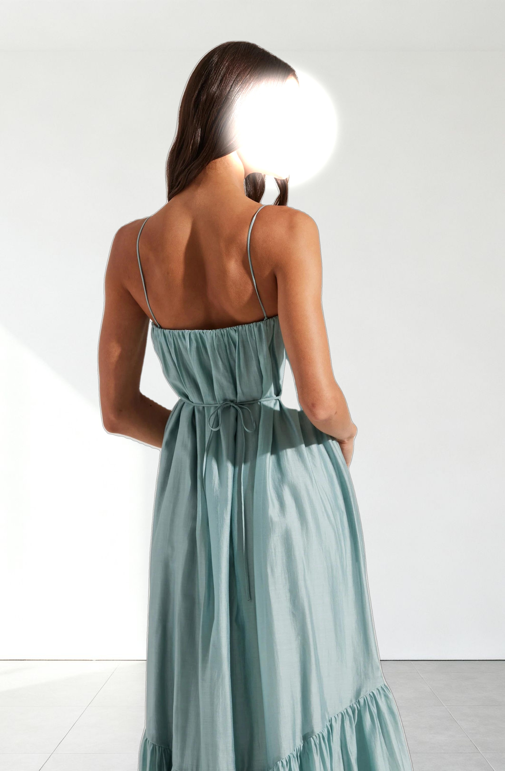 Elisha Tiered High-Low Maxi Dress