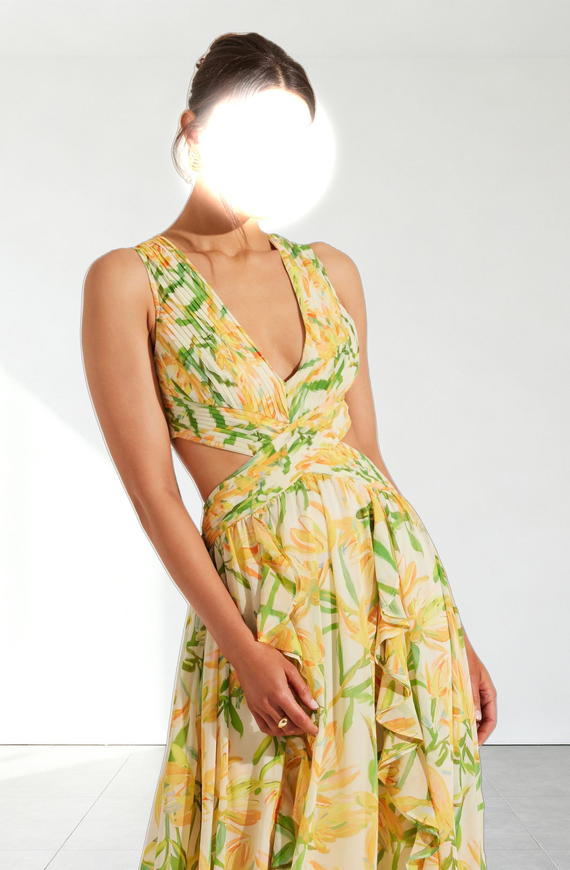 Noya Floral Cutout Maxi Dress