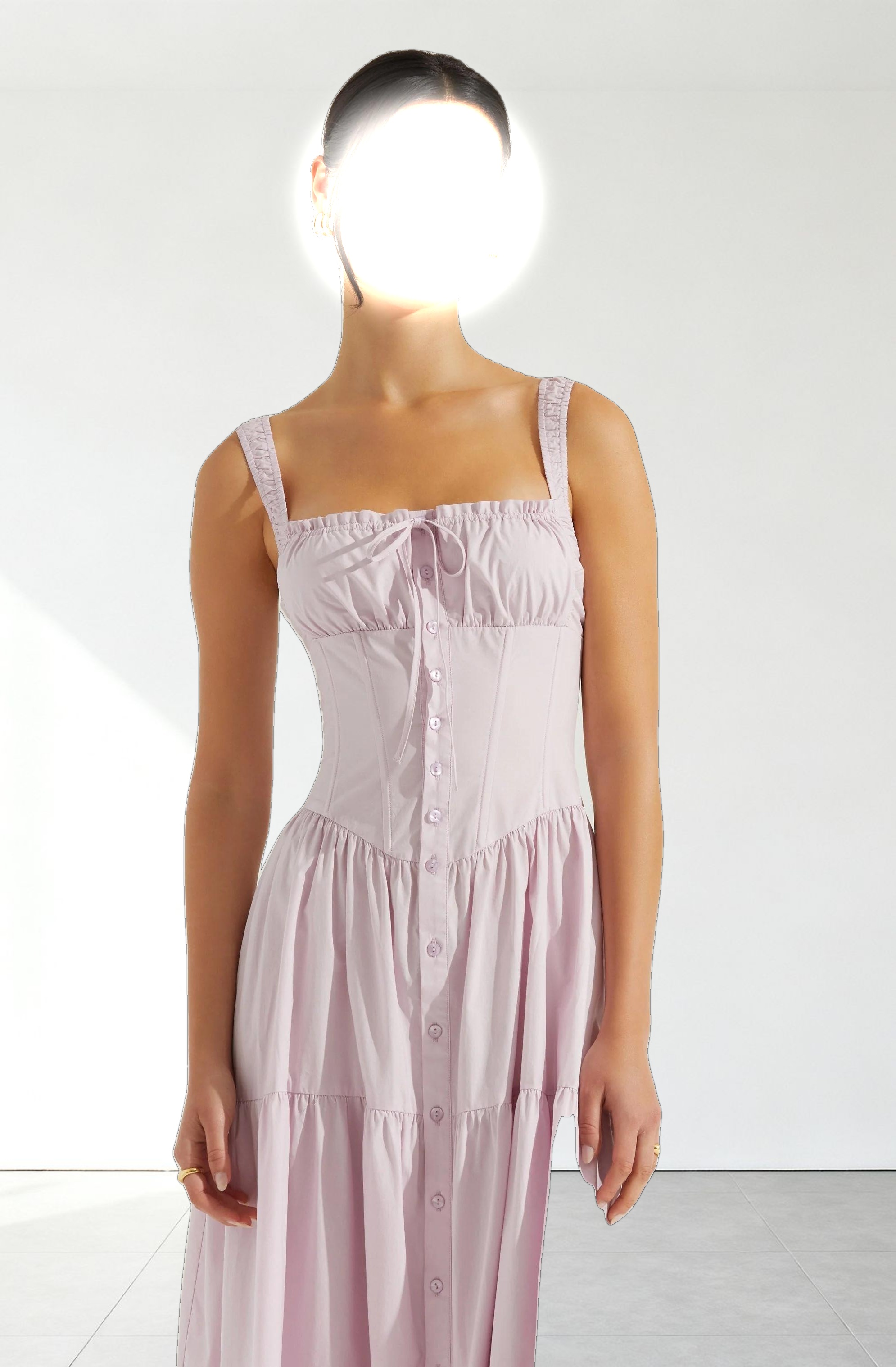 Temperance Tiered Milkmaid Maxi Dress