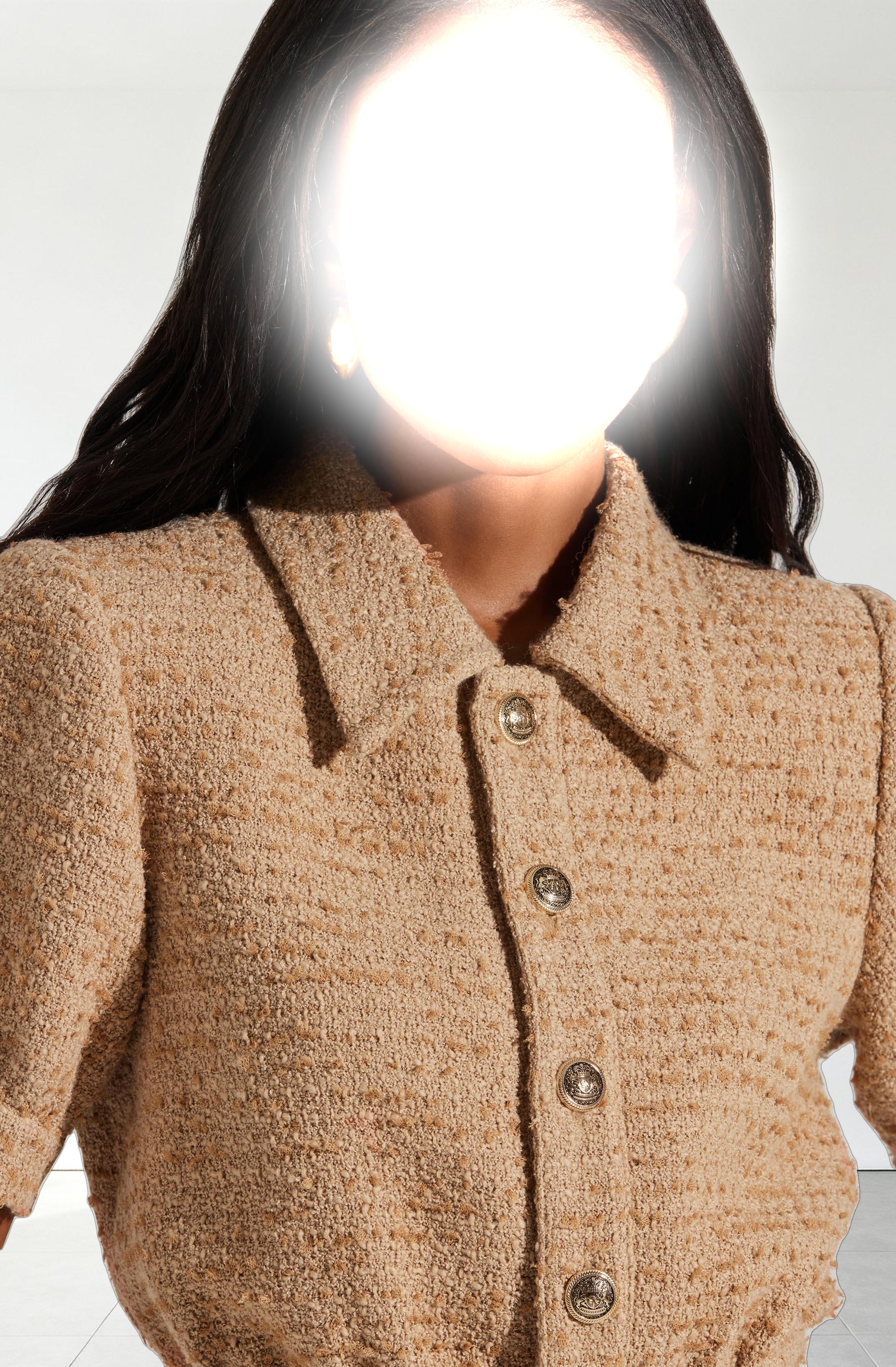 Bronwyn Puff Sleeve Tweed Jacket