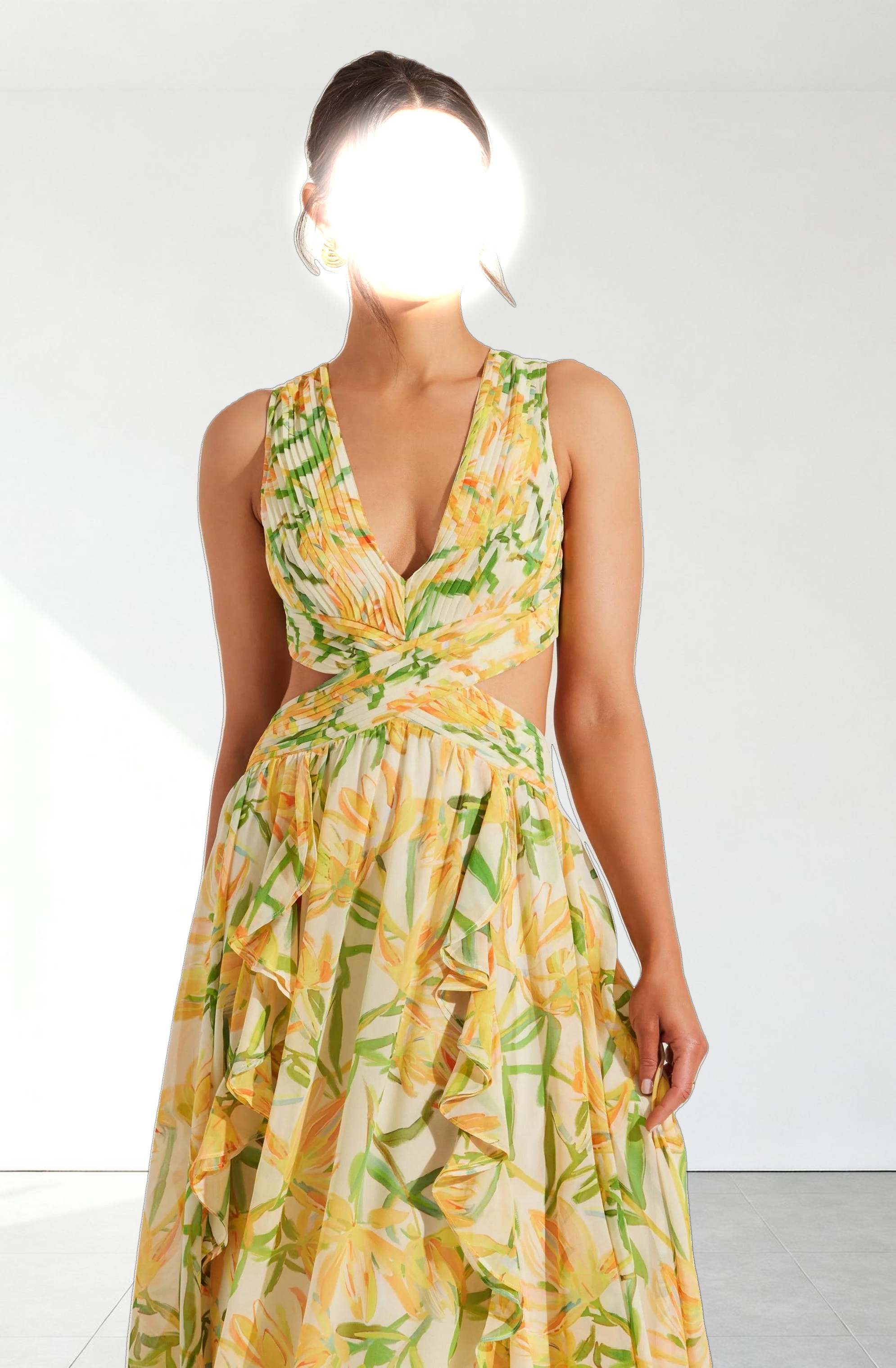 Noya Floral Cutout Maxi Dress