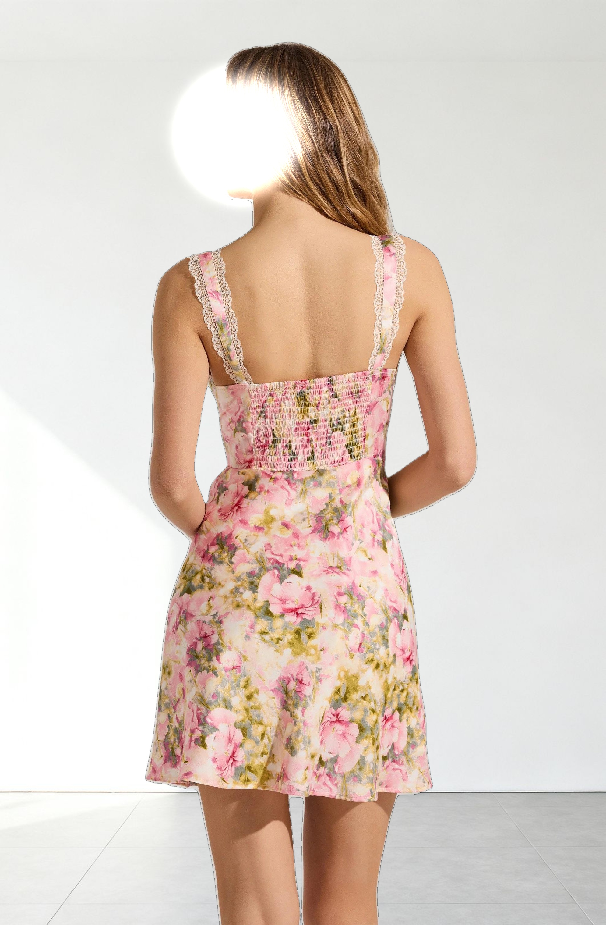 Alva Satin Floral Mini Dress