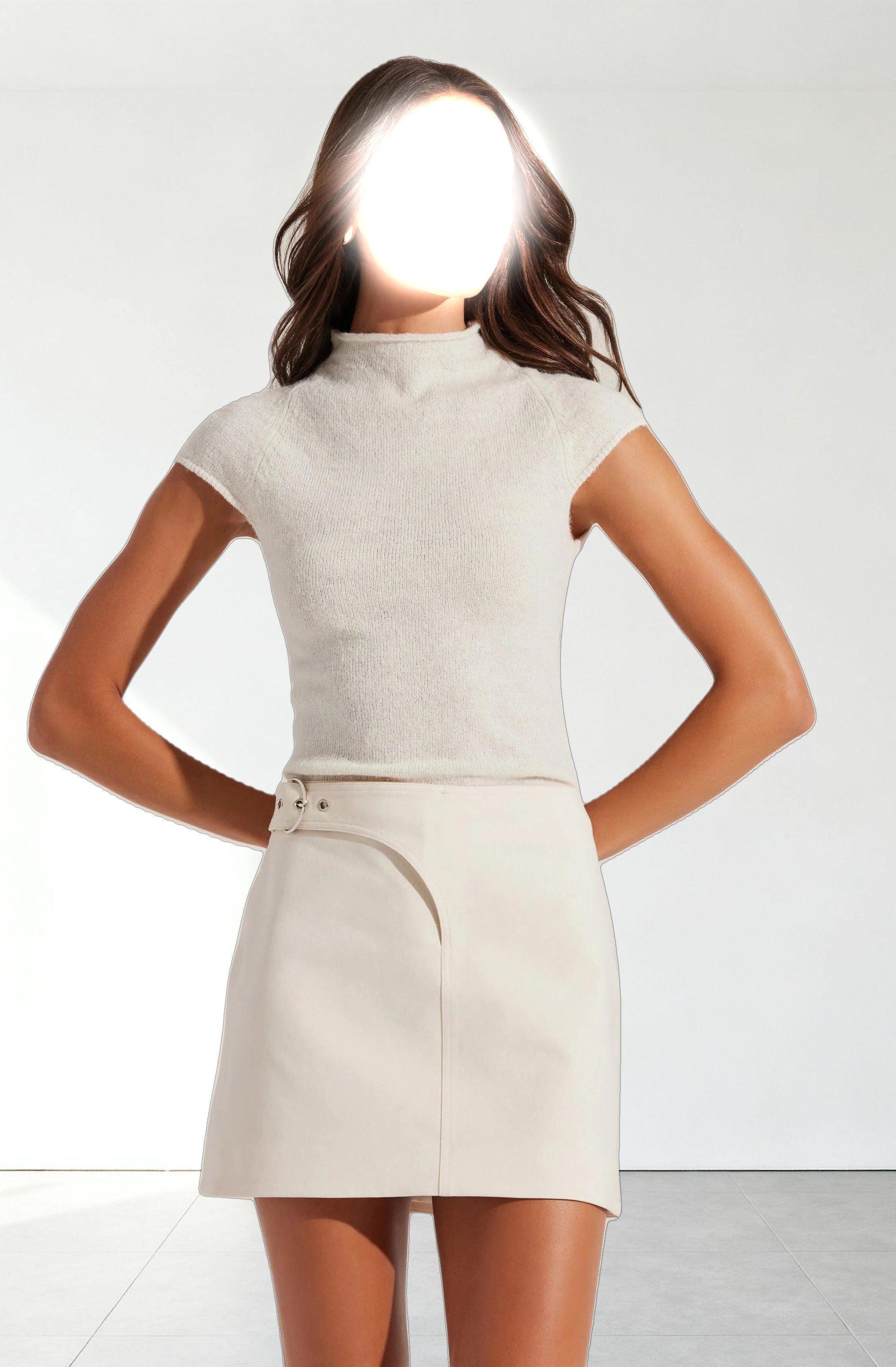 Ileane Mock Neck Sweater Top